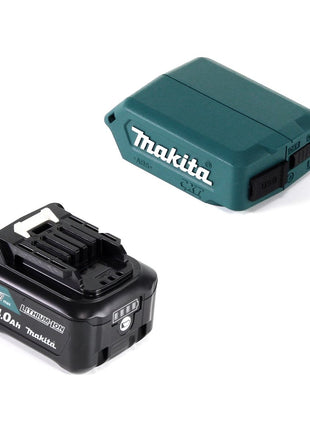 Makita DEAADP08 WM1 USB Adapter für 10,8V-12V Akkus + 4,0 Ah Akku ( 197406-2 ) + Lader ( 197343-0 ) - Toolbrothers