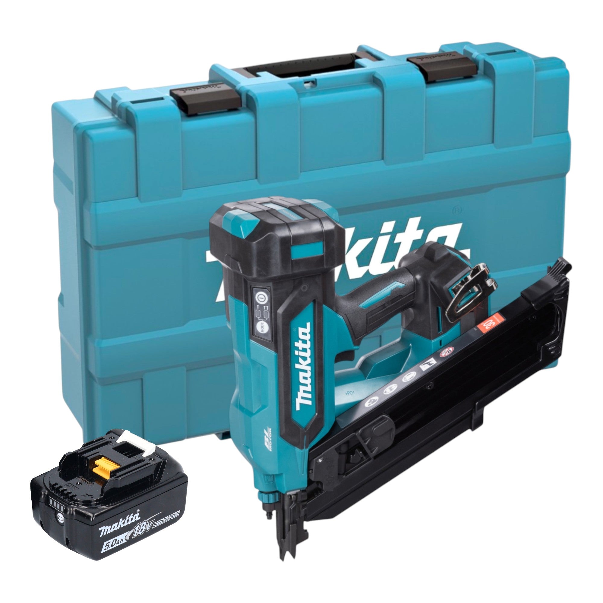 Makita DBN 900 T1K Akku Streifennagler 18 V 50 90 mm Brushless 1x Akku 5 0 Ah Koffer ohne Ladegeraet 0 - toolbrothers
