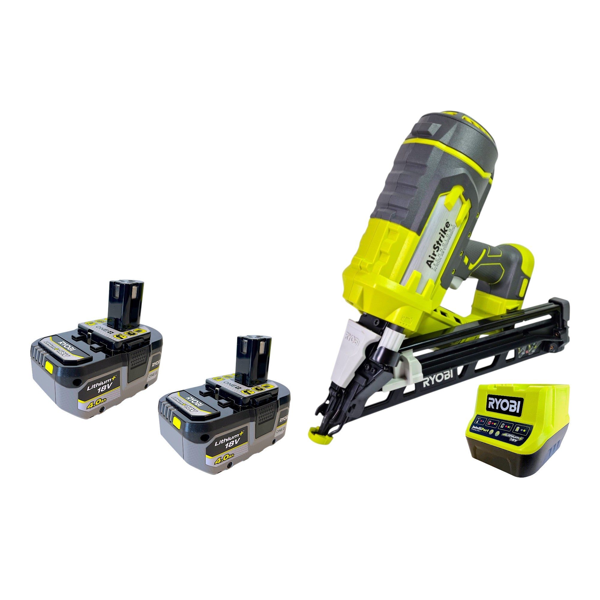 RYOBI R15GN18 0 Akku Nagler 18 V 24 64 mm 2x Akku 4 0 Ah Ladegeraet 0 - toolbrothers