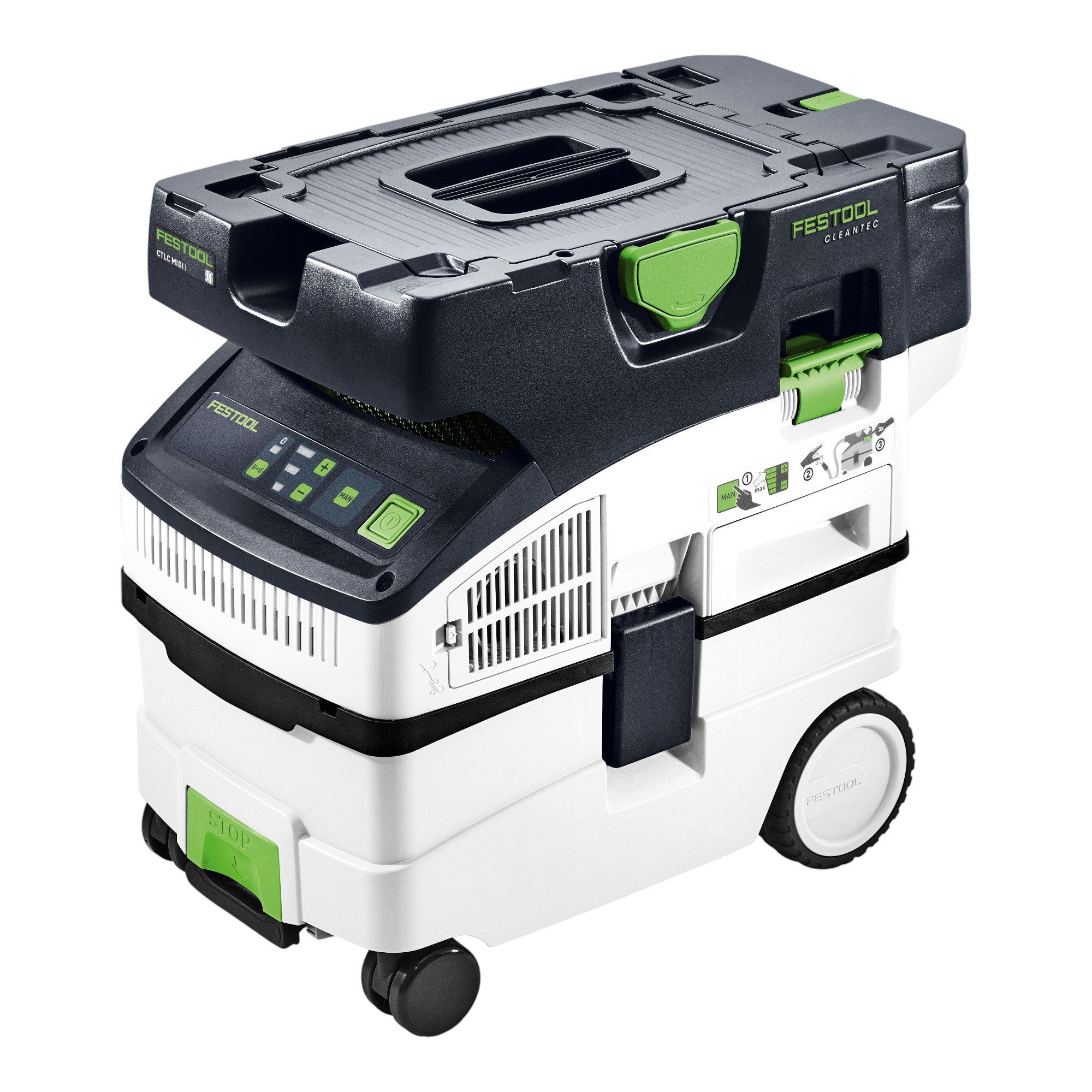 Festool CTLC MIDI I Basic Akku Absaugmobil 36 V 2x 18 V Staubklasse L 4x Akku 4 0 Ah Doppelladegeraet Systainer 1 - toolbrothers