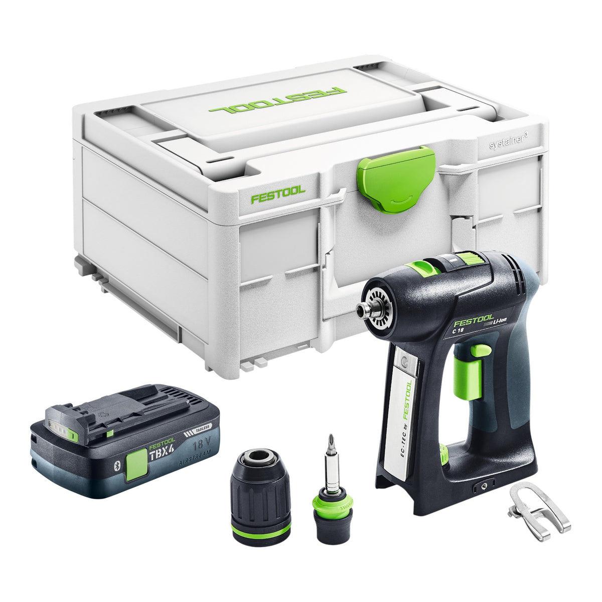 Festool C 18-Basic Akku Bohrschrauber 18 V 45 Nm Brushless + 1x Akku 4,0 Ah + Systainer - ohne Ladegerät
