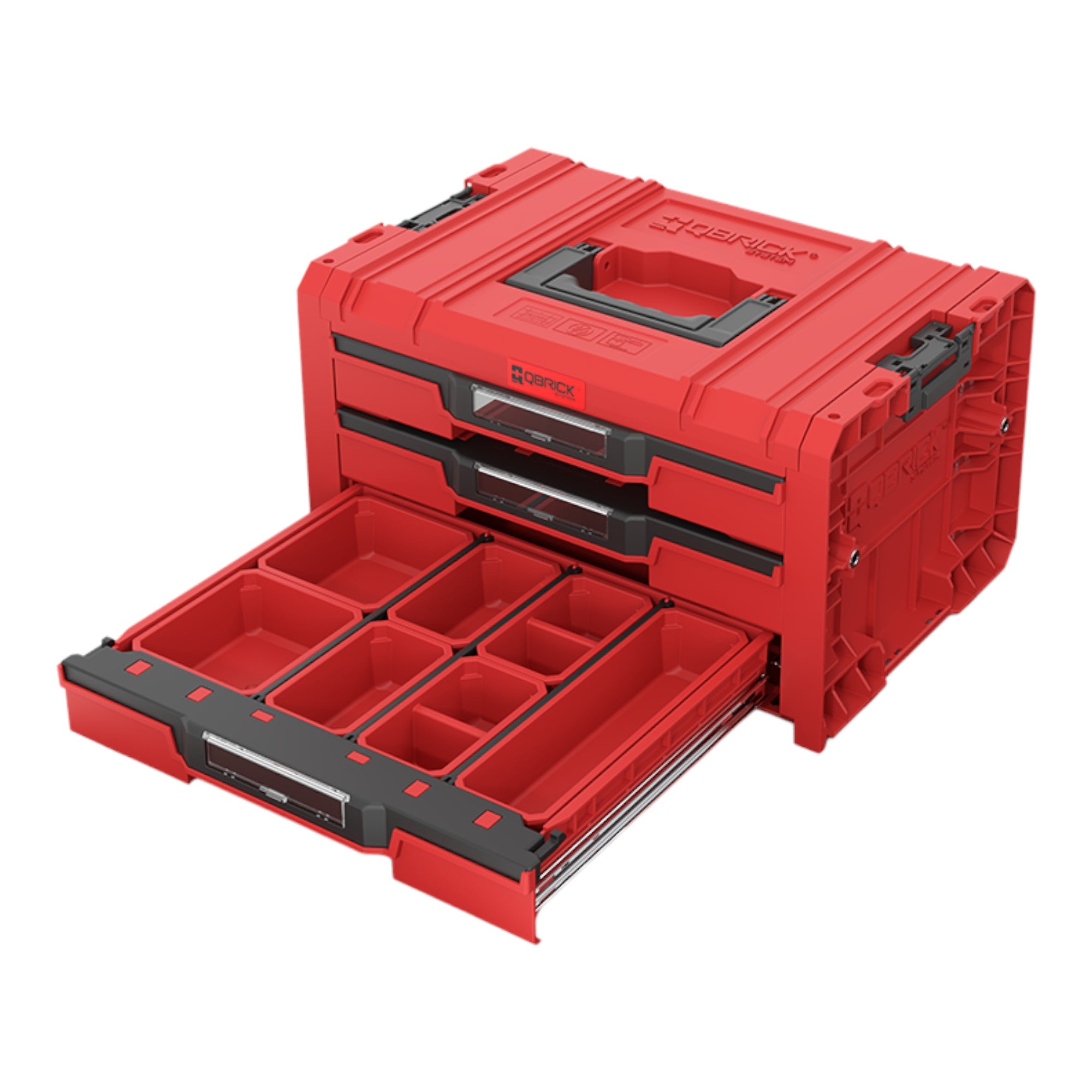 Qbrick System PRO Drawer Workshop Set 6 2 0 RED ULTRA HD Werkzeugkasten Set 4 tlg 525 x 345 x 885 mm 3 - toolbrothers