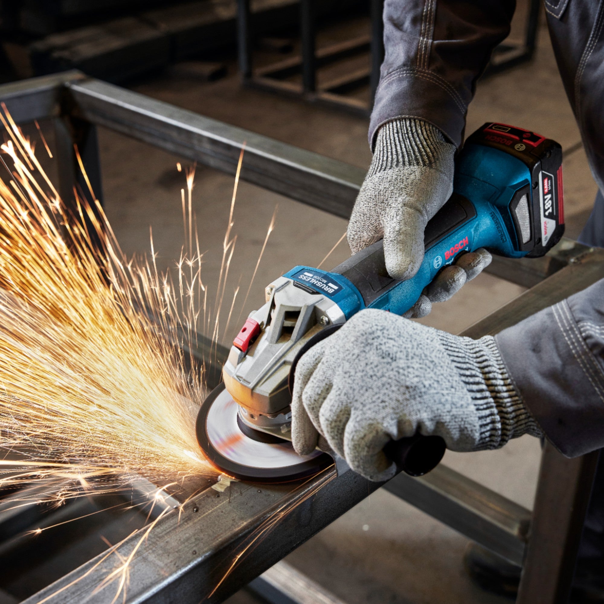 Bosch GWS 18V 8 Professional Akku Winkelschleifer 18 V 125 mm Brushless 1x Akku 4 0 Ah ohne Ladegeraet 4 - toolbrothers