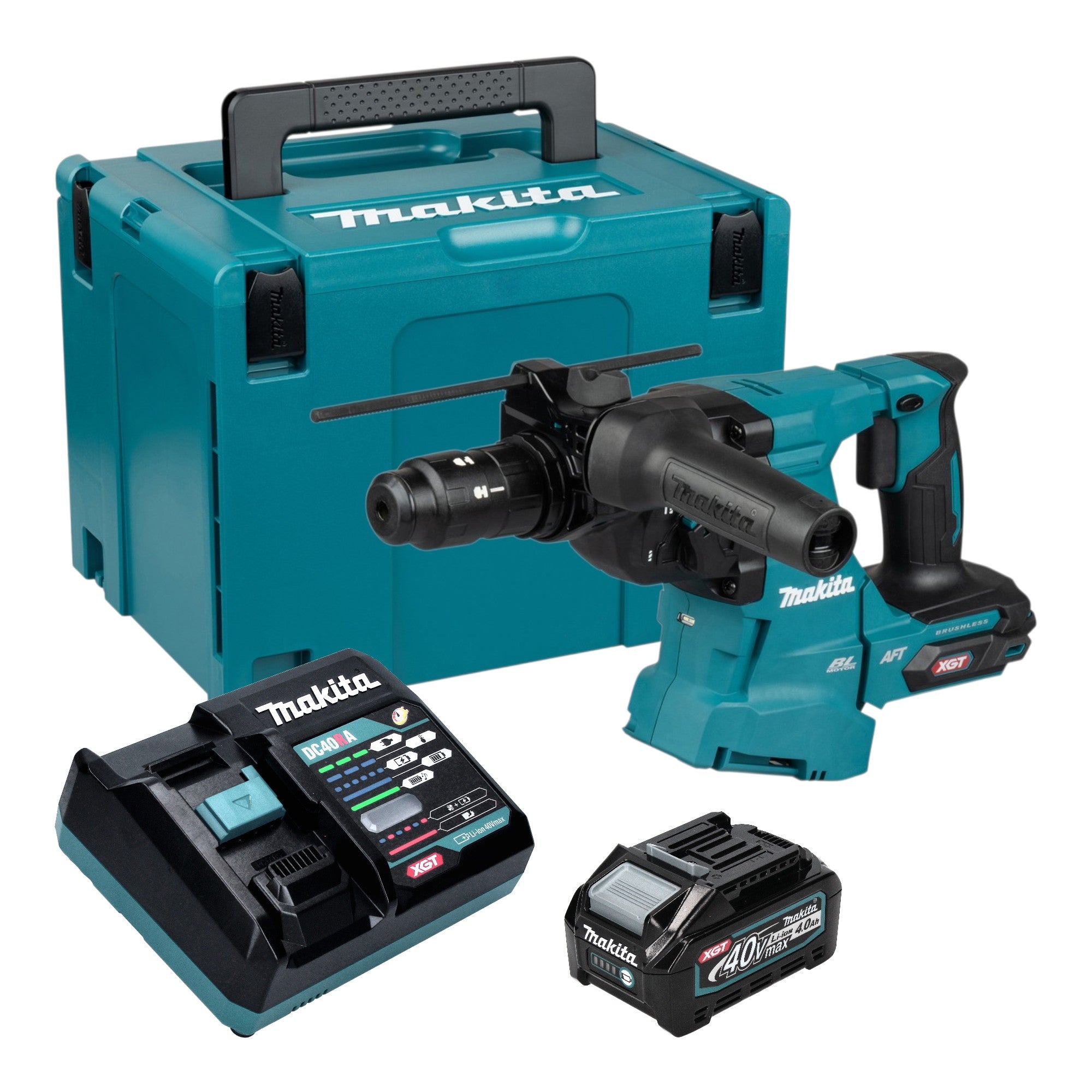 Makita HR 012 GM101 Akku Kombihammer 40 V max 3 3 J SDS plus Brushless 1x Akku 4 0 Ah Ladegeraet Makpac 0 - toolbrothers