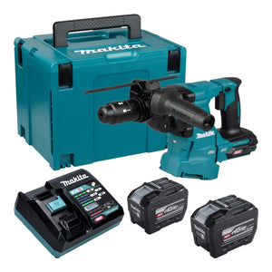 Makita HR 012 GE201 Akku Kombihammer 40 V max. 3,3 J SDS plus Brushless + 2x Akku 8,0 Ah + Ladegerät + Makpac