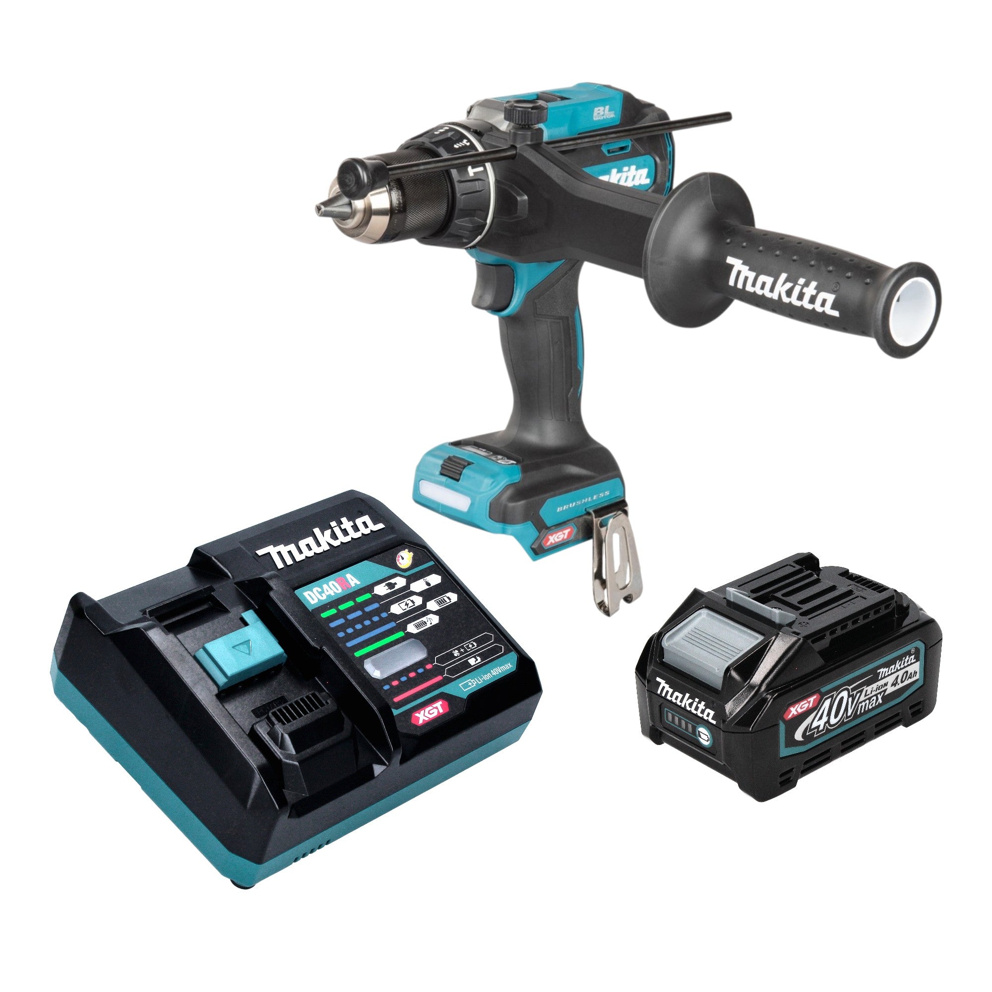 Makita HP 003 GM101 Akku Schlagbohrschrauber 40 V max 180 Nm Brushless 1x Akku 4 0 Ah Ladegeraet 0 - toolbrothers