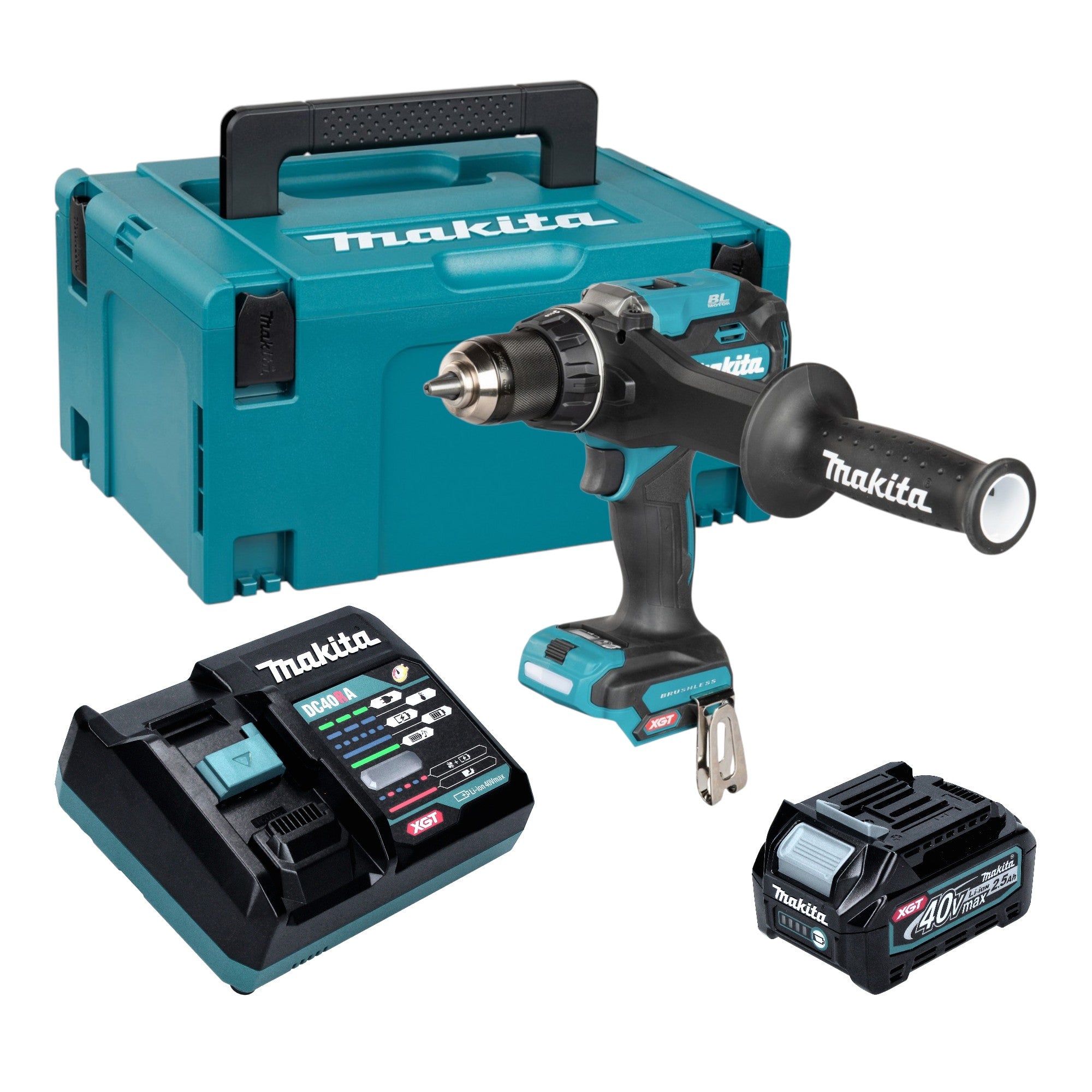 Makita DF 003 GD101 Akku Bohrschrauber 40 V max 180 Nm Brushless 1x Akku 2 5 Ah Ladegeraet Makpac 0 - toolbrothers