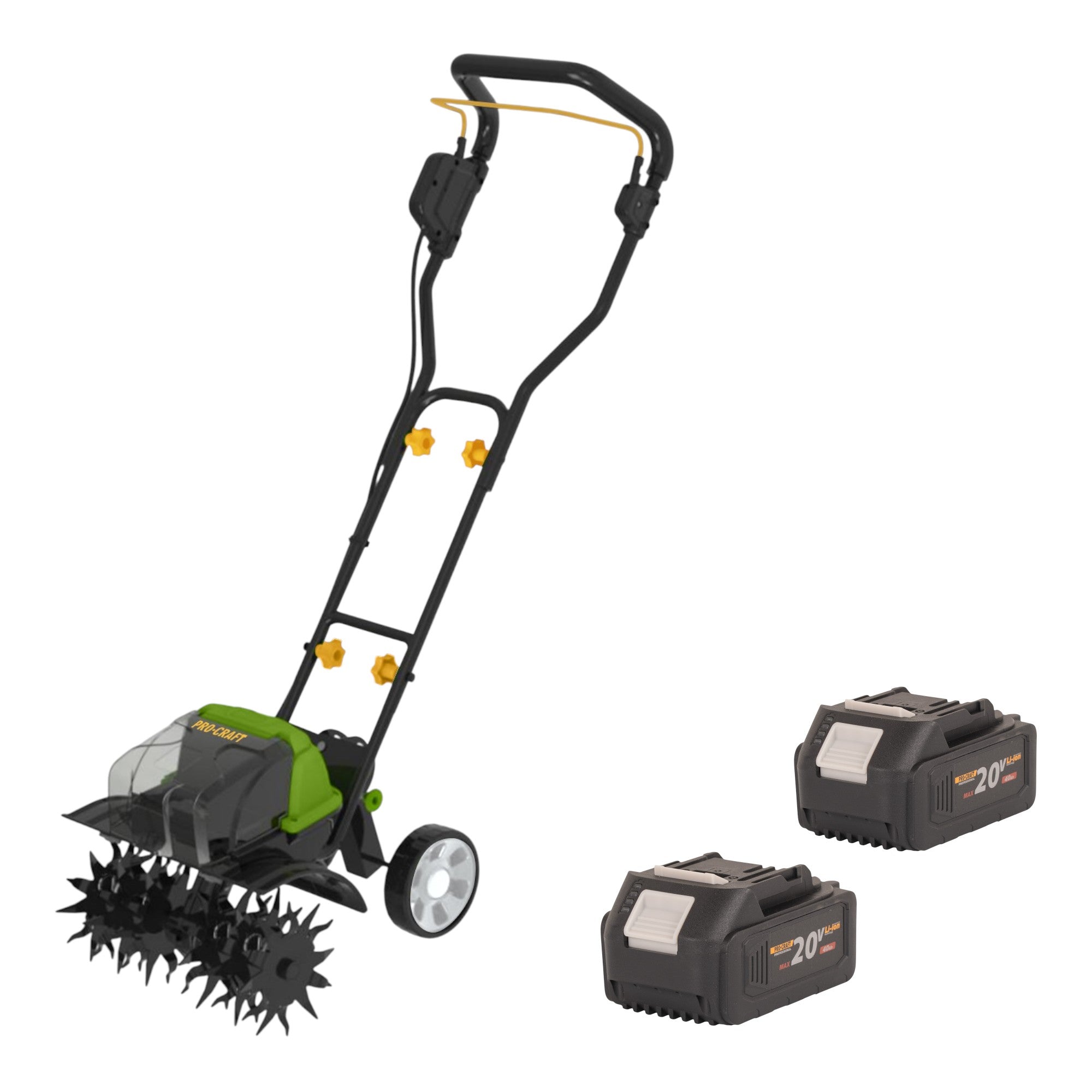 Procraft CT20 2bb Akku Kultivator 40 V 2x 20 V 360 mm Brushless 2x Akku 4 0 Ah ohne Ladegeraet 0 - toolbrothers