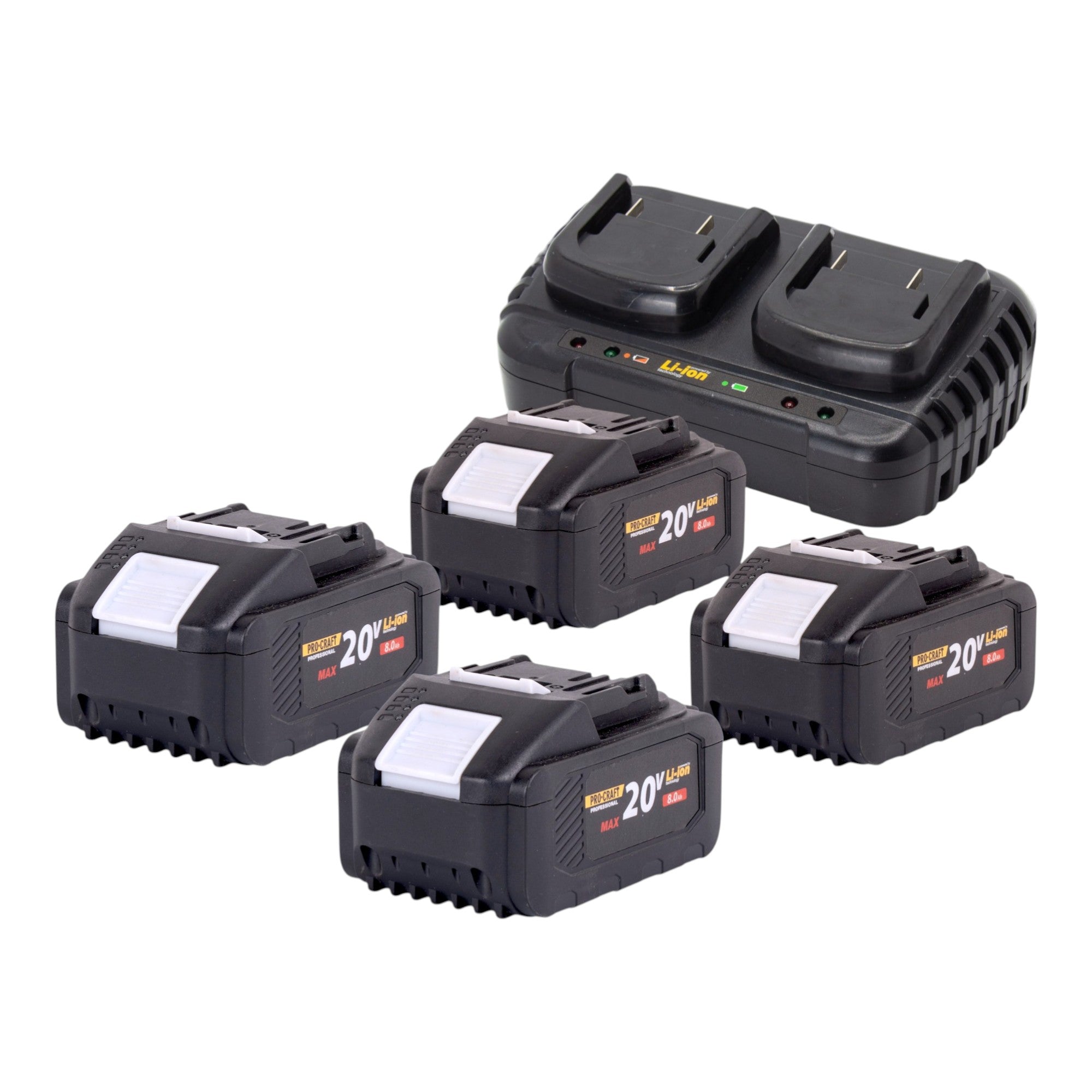 Procraft CT20 2bb Akku Kultivator 40 V 2x 20 V 360 mm Brushless 4x Akku 8 0 Ah Ladegeraet 2 - toolbrothers