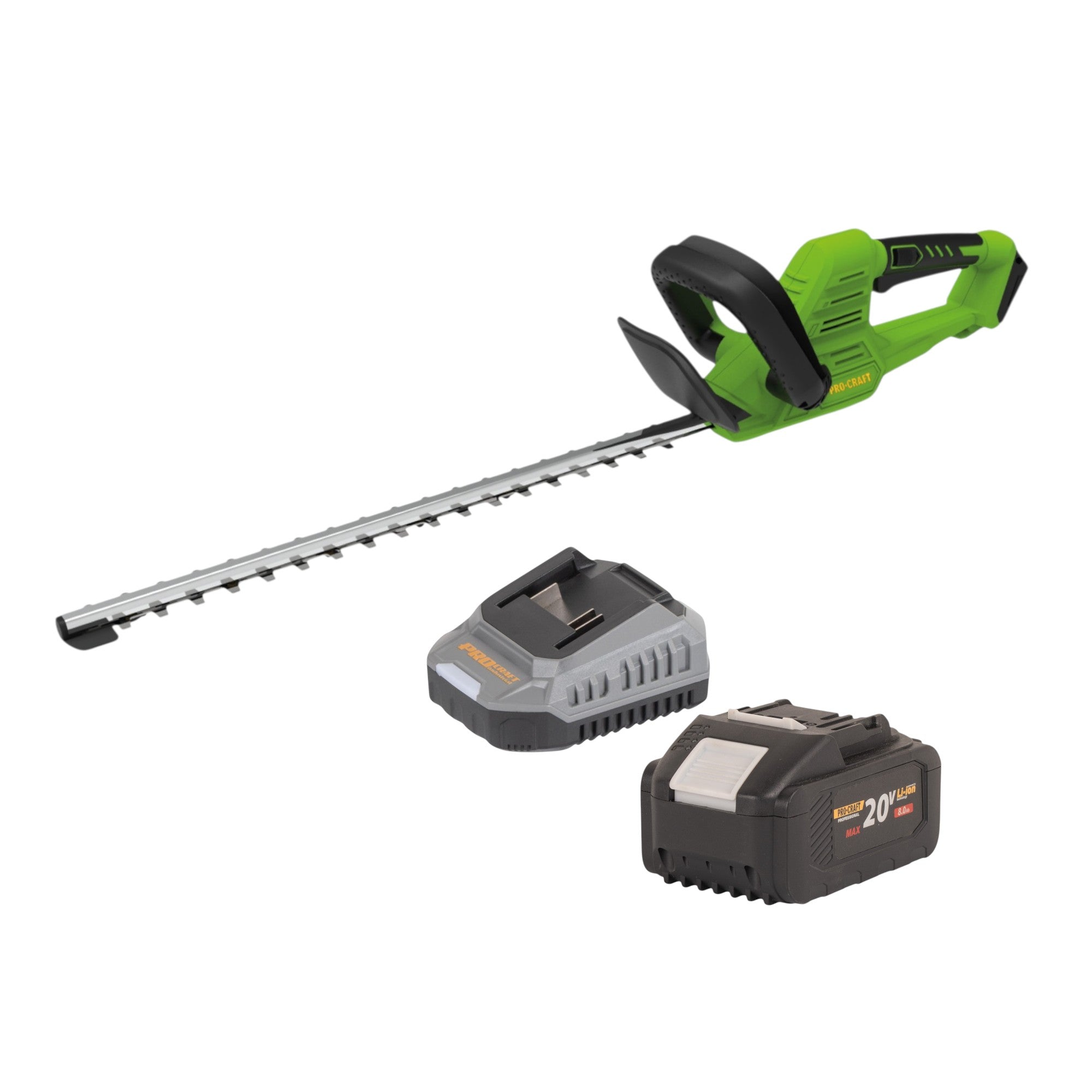 Procraft PZA26bb Akku Heckenschere 20 V 550 mm Brushless 1x Akku 8 0 Ah Ladegeraet 0 - toolbrothers