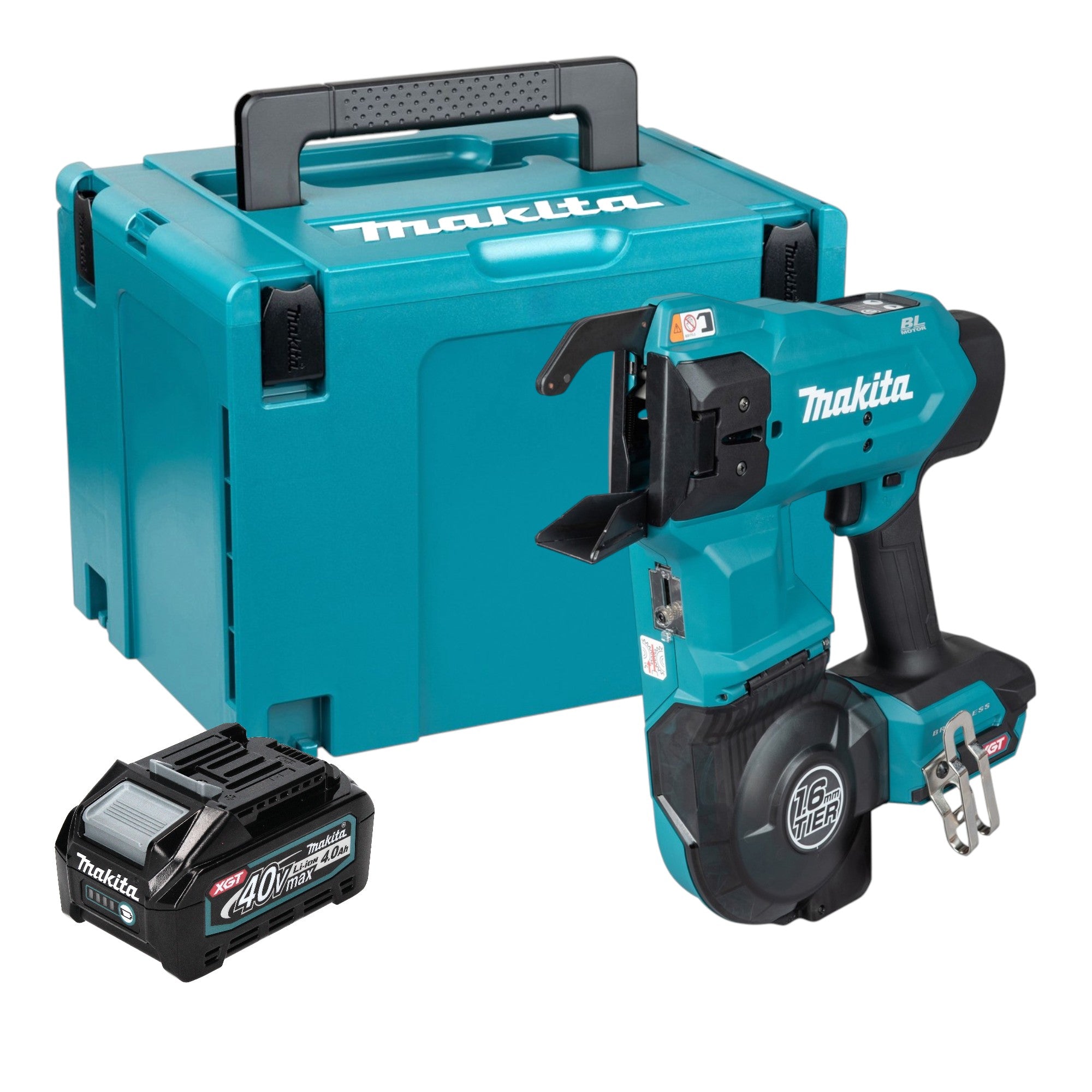 Makita TR 001 GM1 Akku Bewehrungsverbinder 40 V max 1 6 mm Brushless 1x Akku 4 0 Ah Makpac ohne Ladegeraet 0 - toolbrothers