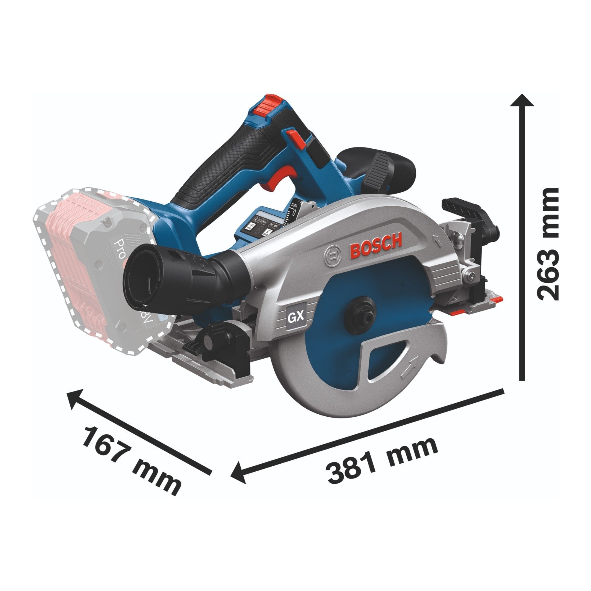 Bosch GKS 18V 57 2 GX Professional Akku Kreissaege 18 V 165 mm Brushless 2x Akku 4 0 Ah Ladegeraet L Boxx 4 - toolbrothers
