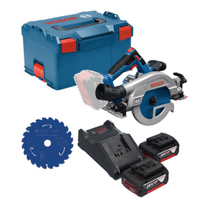 Bosch GKS 18V-57-2 GX Professional Akku Kreissäge 18 V 165 mm Brushless + 2x Akku 5,0 Ah + Ladegerät + L-Boxx