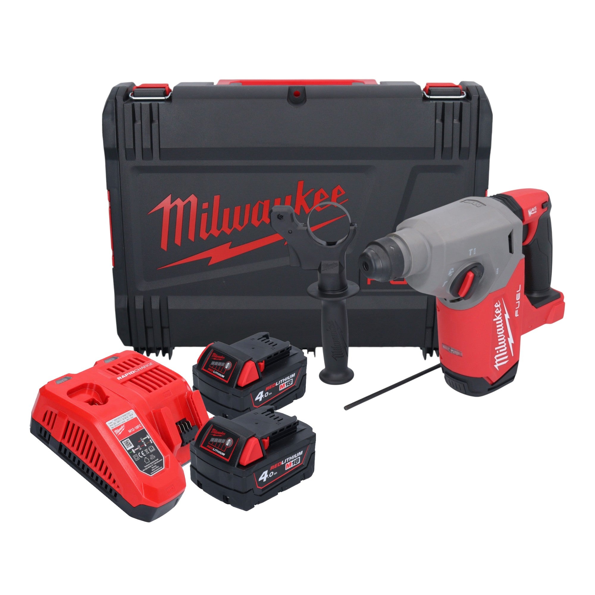 Milwaukee M18 FH 402X Akku Bohrhammer 18 V 2 5 J SDS plus Brushless 2x Akku 4 0 Ah Ladegeraet HD Box 0 - toolbrothers