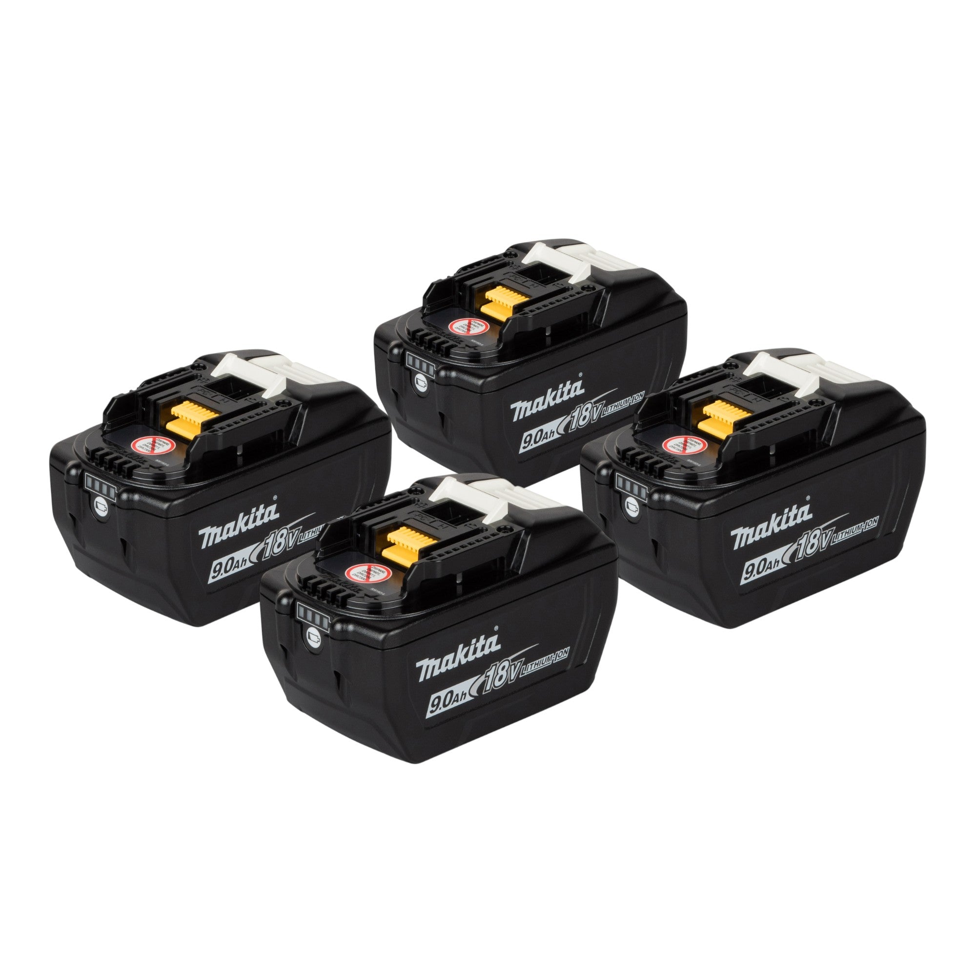 Makita Akku Set 4x BL 1890 Akku 18 V 9 0 Ah 9000 mAh Li Ion LXT 4x 1915H4 0 mit Ladestandanzeige 0 - toolbrothers