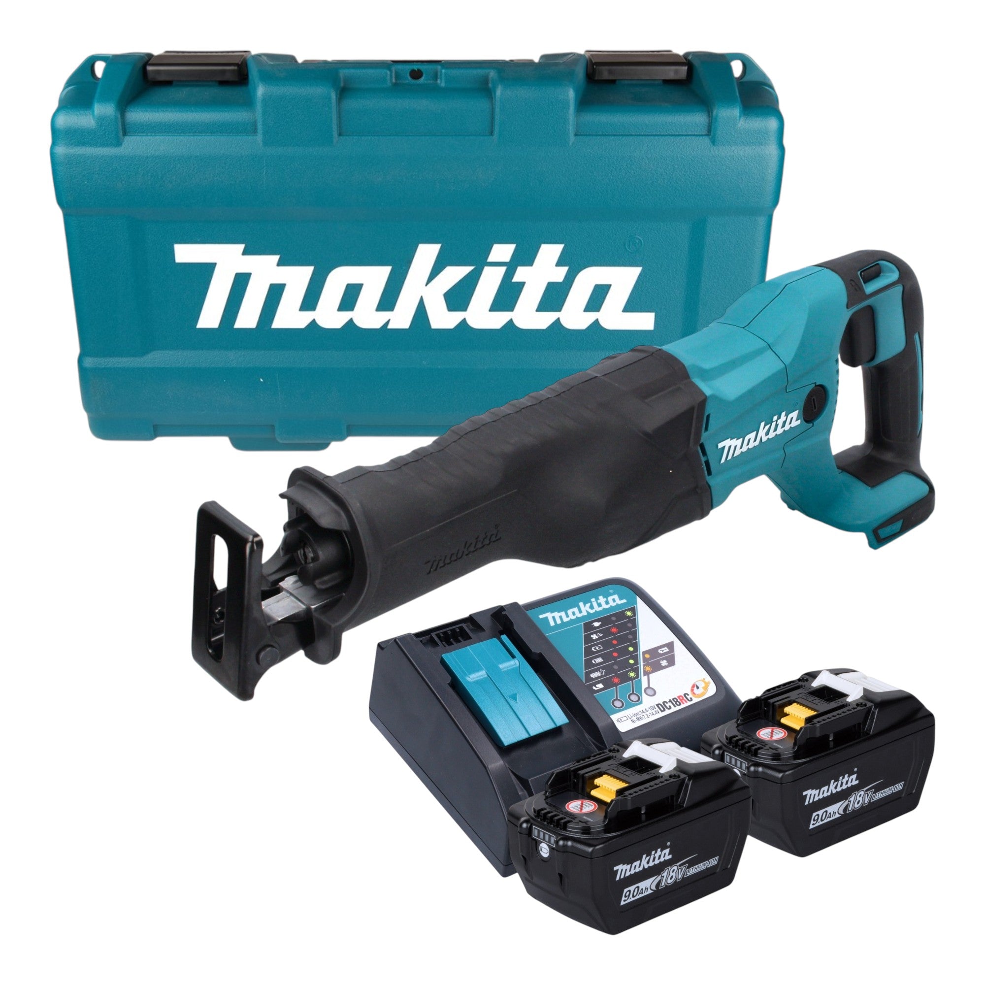 Makita DJR 186 ZK Akku Reciprosaege Saebelsaege 18 V 2x Akku 9 0 Ah Ladegeraet Koffer 0 - toolbrothers