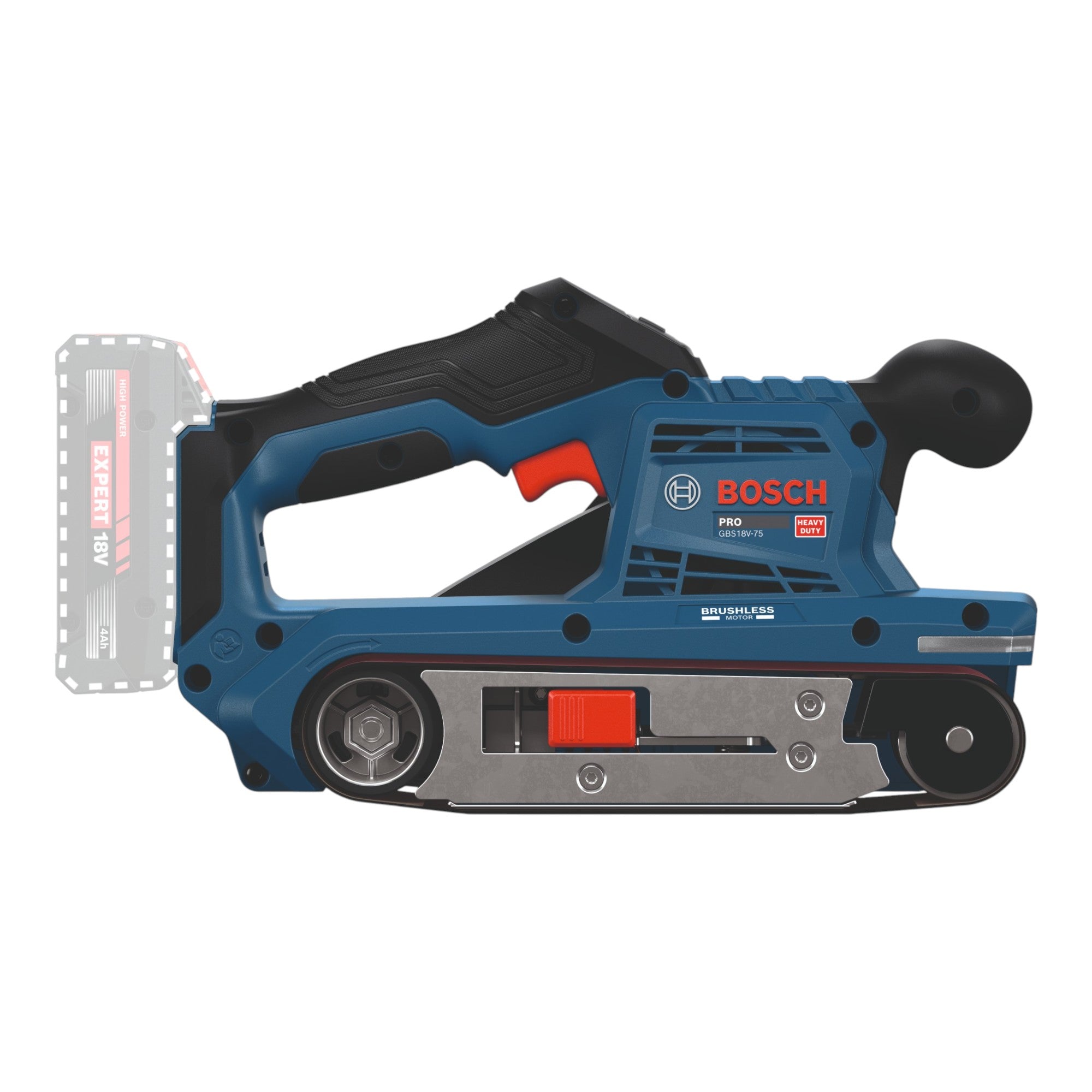 Bosch GBS 18V 75 Akku Bandschleifer 18 V 76 x 533 mm Brushless 1x Akku 5 0 Ah ohne Ladegeraet 1 - toolbrothers