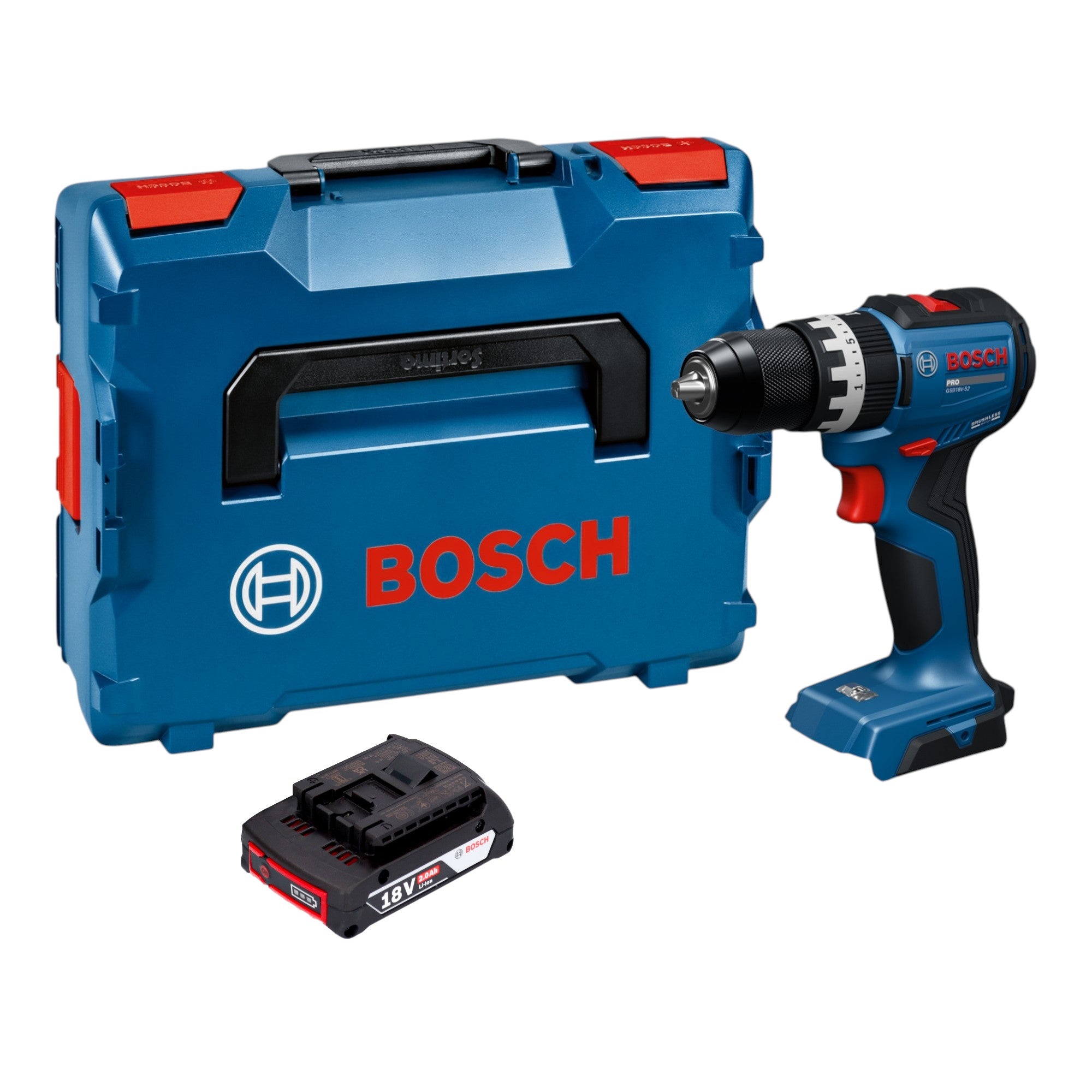 Bosch GSB 18V 52 Professional Akku Schlagbohrschrauber 18 V 70 Nm Brushless 1x Akku 2 0 Ah L Boxx ohne Ladegeraet 0 - toolbrothers