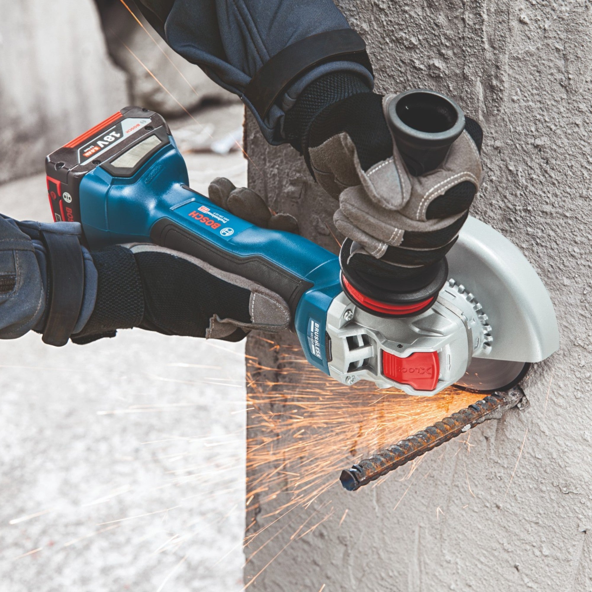 Bosch GWS 18V 10 P Professional Akku Winkelschleifer 18 V 125 mm Brushless 1x Akku 5 0 Ah ohne Ladegeraet 4 - toolbrothers