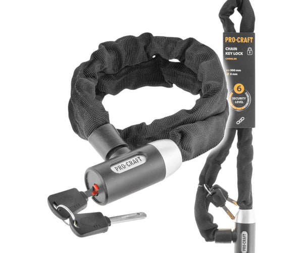 Procraft CH900.6K Fahrradschloss mit Schlüsselverriegelung 900 mm – Toolbrothers