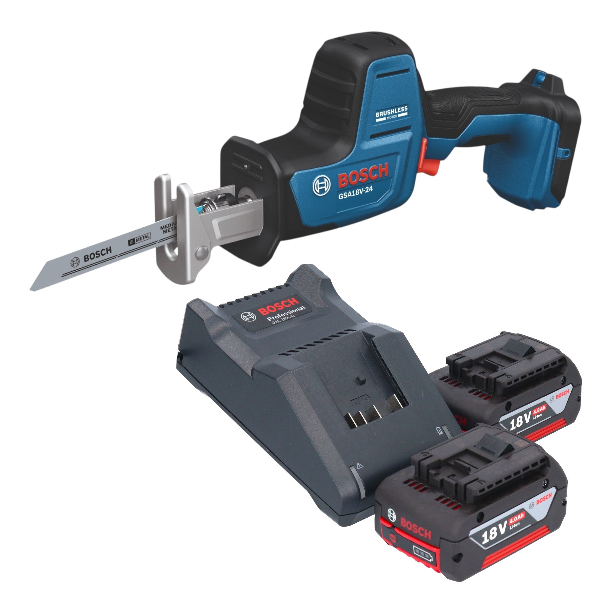 Bosch GSA 18V 24 Professional Akku Saebelsaege 18 V 230 mm Brushless 2x Akku 4 0 Ah Ladegeraet 0 - toolbrothers