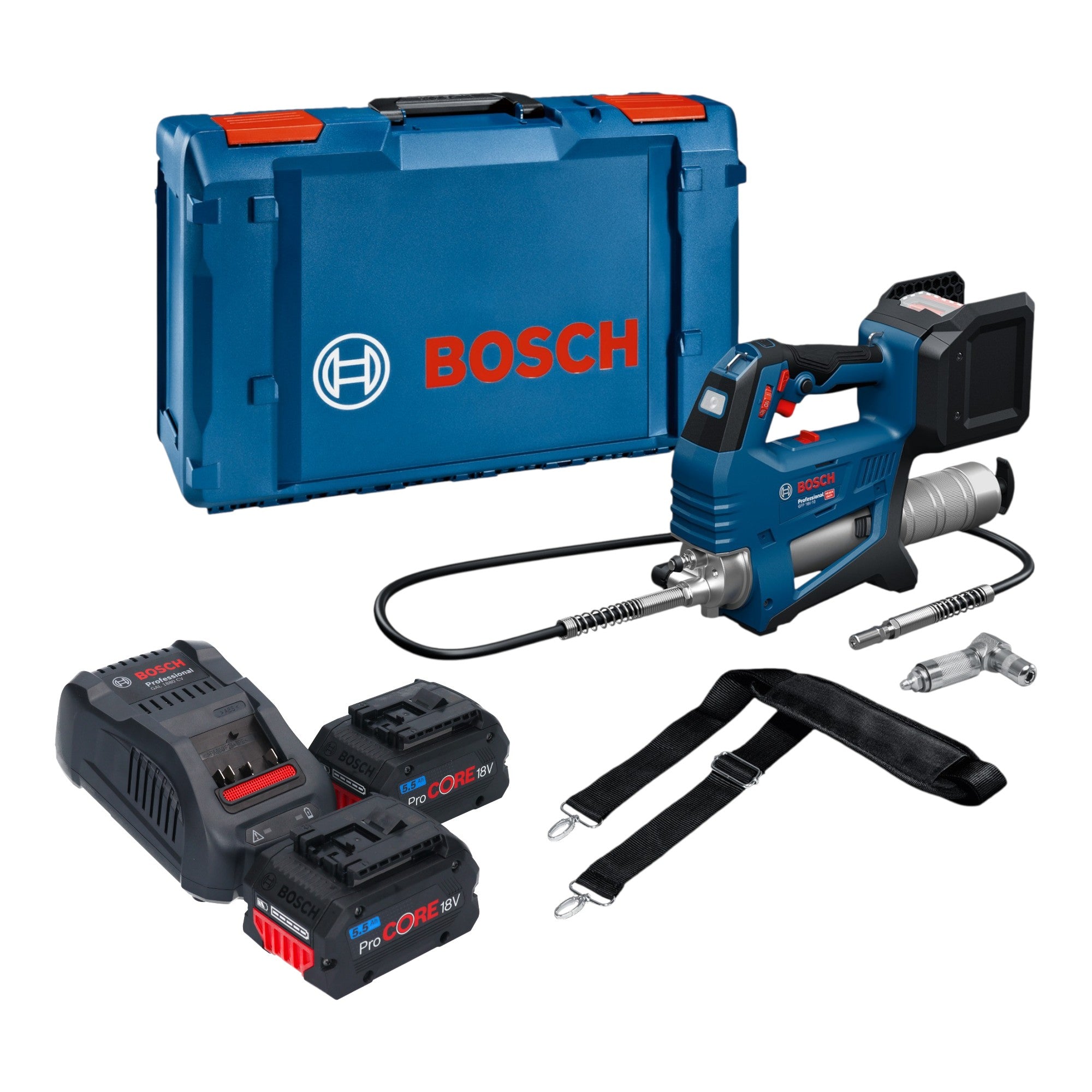 Bosch GFP 18V 10 Akku Fettpresse 18 V 10000 psi 2x ProCORE Akku 5 5 Ah Ladegeraet XL Boxx 0 - toolbrothers