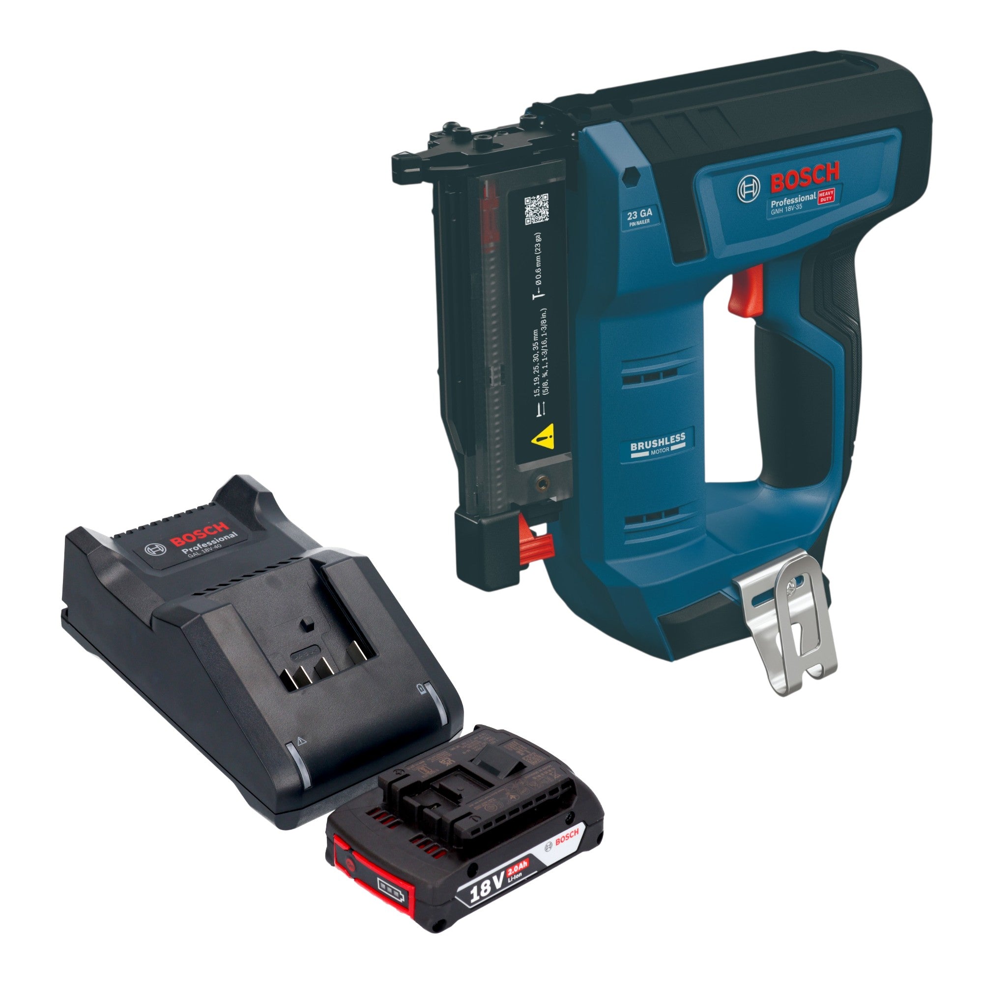 Bosch GNH 18V 35 Akku Holznagler 18 V 0 6 x 15 35 mm Brushless 1x Akku 2 0 Ah Ladegeraet 0 - toolbrothers