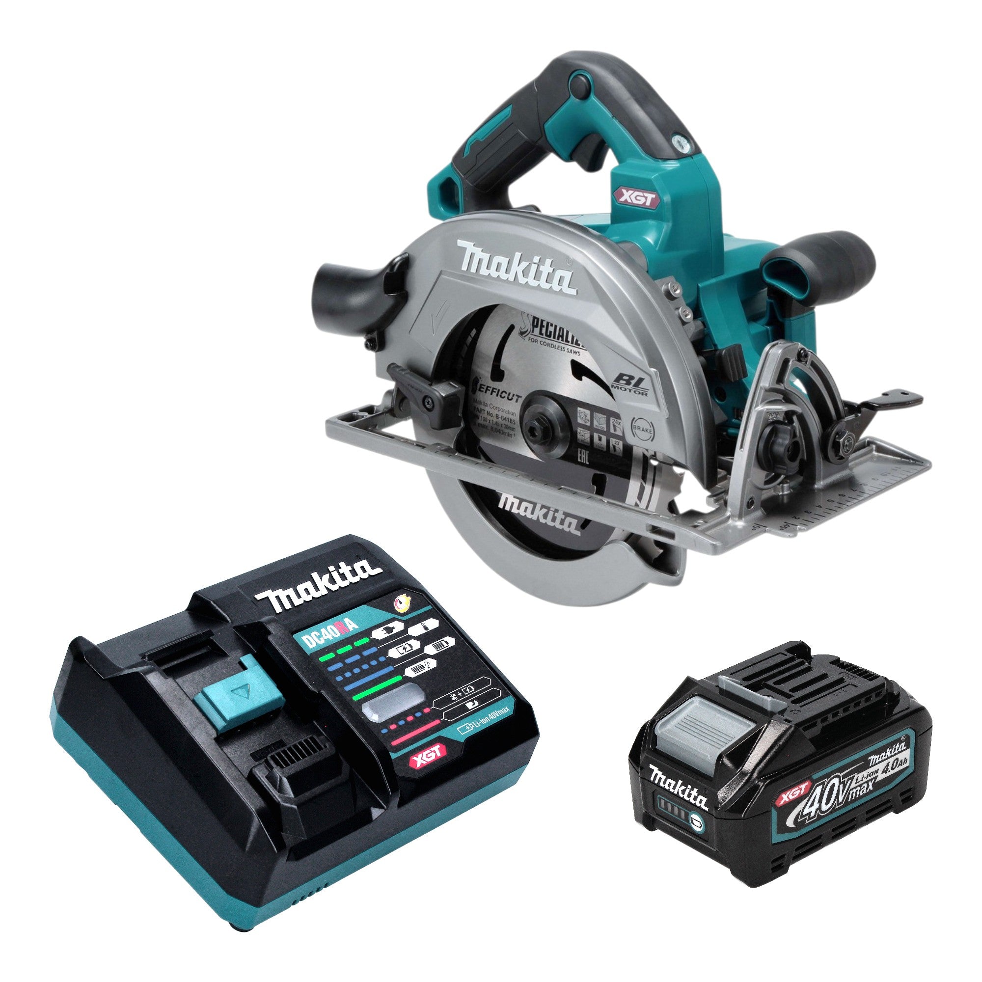 Makita HS 003 GM101 Akku Handkreissaege 40 V max 190 mm Brushless 1x Akku 4 0 Ah Ladegeraet 0 - toolbrothers