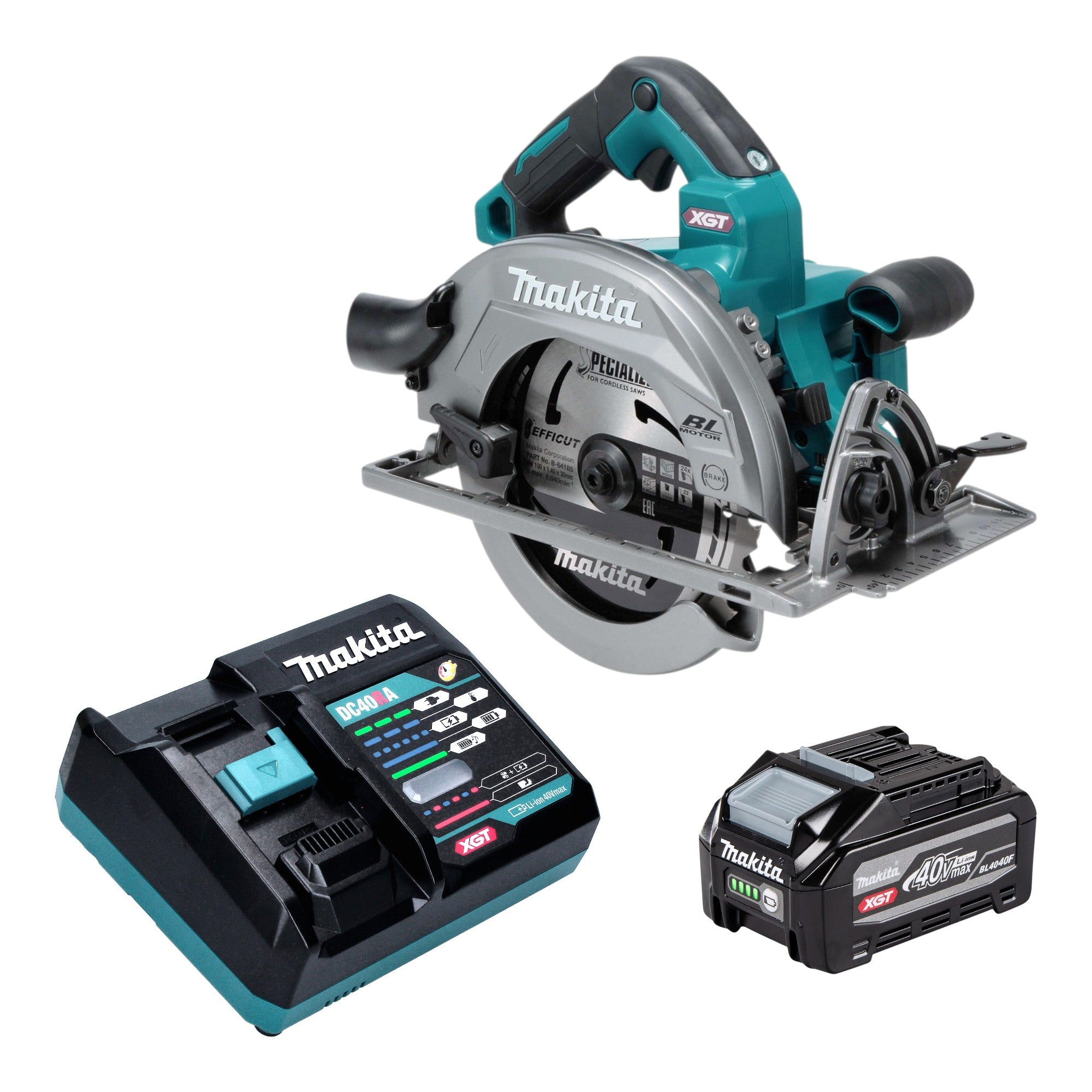 Makita HS 003 GU101 Akku Handkreissaege 40 V max 190 mm Brushless 1x Akku 4 0 Ah Ladegeraet 0 - toolbrothers