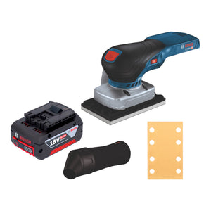 Bosch GSS 18V-13 Professional Akku Schwingschleifer 18 V 100 x 110 mm + 1x Akku 4,0 Ah - ohne Ladegerät