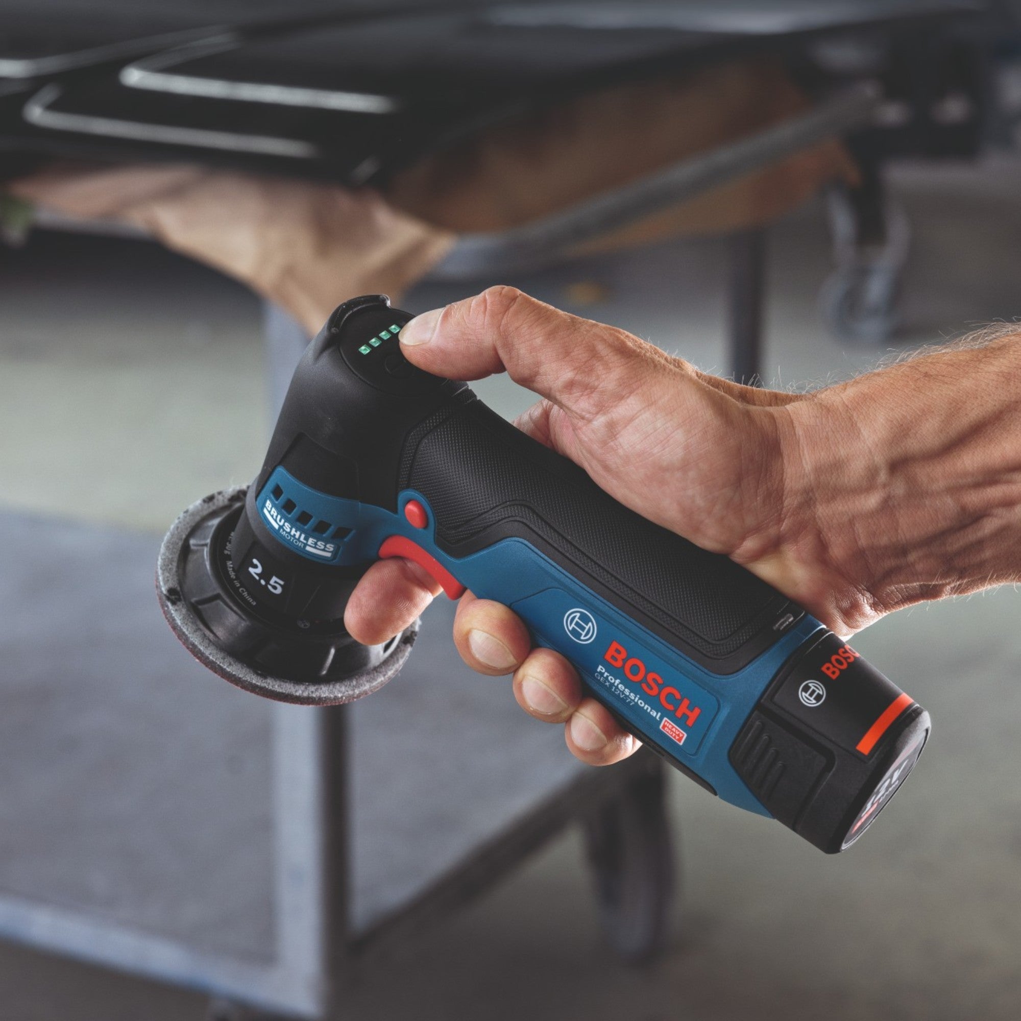 Bosch GEX 12V 77 Akku Exzenterschleifer 12 V 77 mm Brushless 1x Akku 3 0 Ah ohne Ladegeraet 4 - toolbrothers