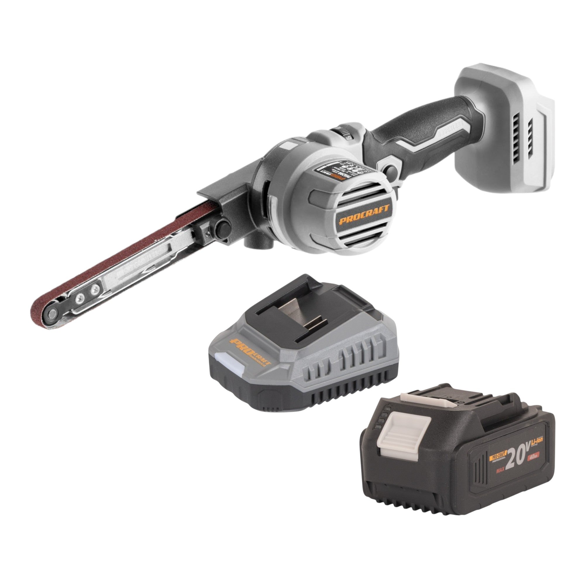 ProCraft Industrial PFA20A BB Akku Bandfeile 20 V 13 x 457 mm Brushless 1x Akku 4 0 Ah Ladegeraet 0 - toolbrothers