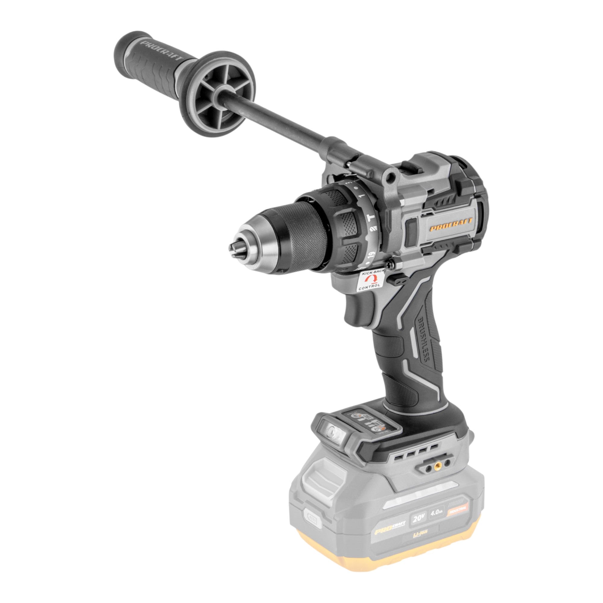 ProCraft Industrial CD20C BB Akku Schlagbohrschrauber 20 V 120 Nm Brushless 1x Akku 4 0 Ah ohne Ladegeraet 1 - toolbrothers