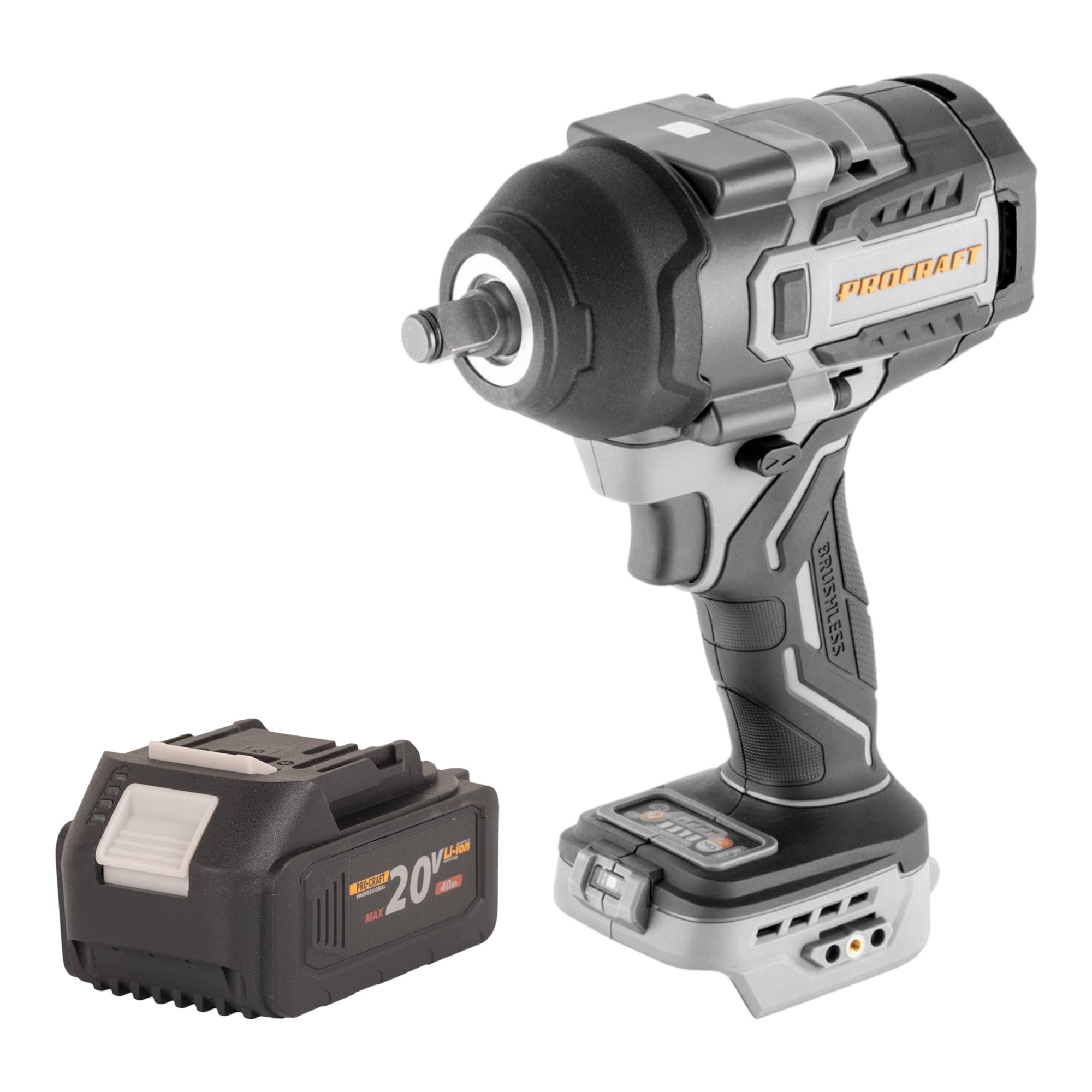 ProCraft Industrial IW850A BB Akku Schlagschrauber 20 V 850 Nm 1 2 Brushless 1x Akku 4 0 Ah ohne Ladegeraet 0 - toolbrothers