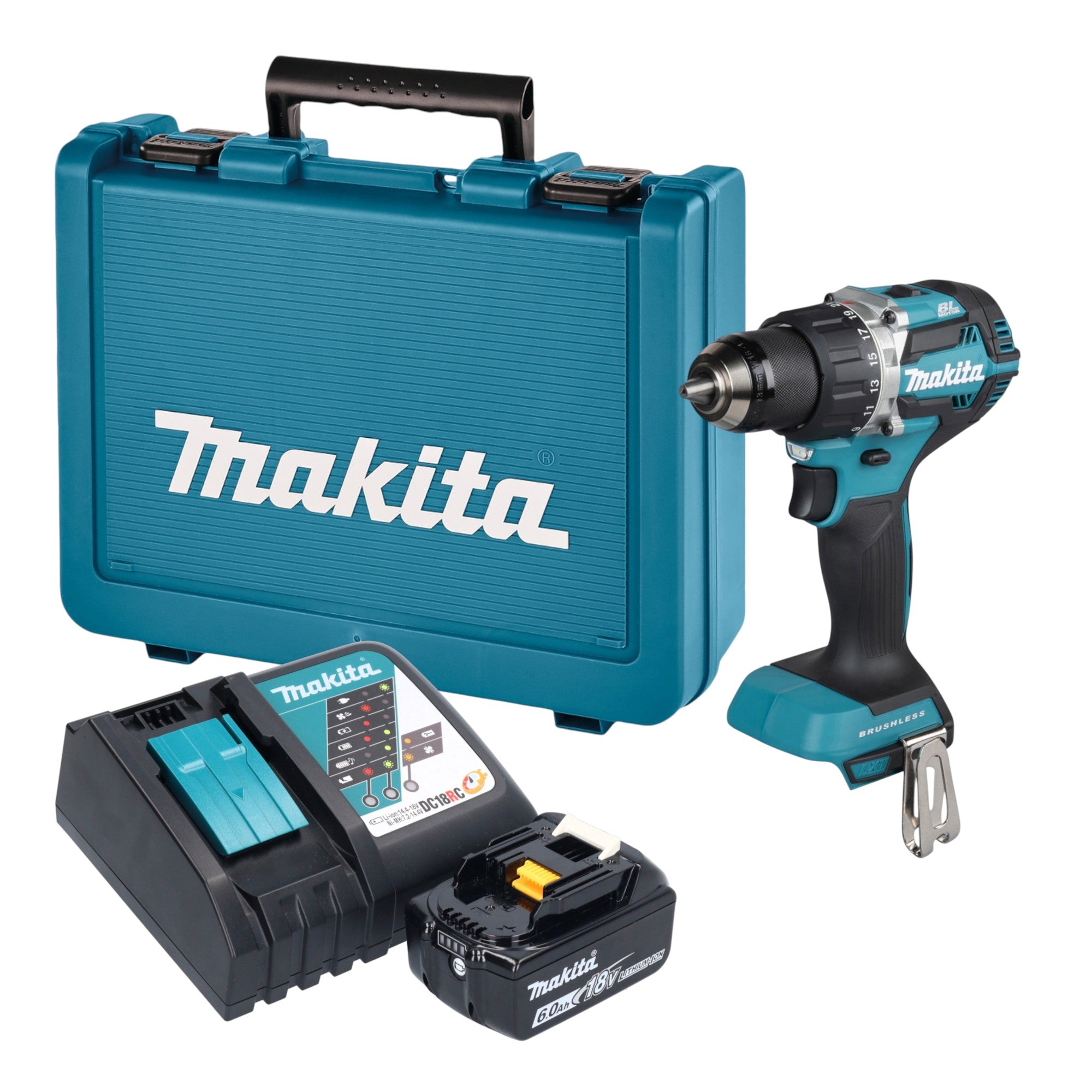 Makita DDF 484 RG1E Akku Bohrschrauber 18 V 54 Nm Brushless 1x Akku 6 0 Ah Ladegeraet Koffer 0 - toolbrothers
