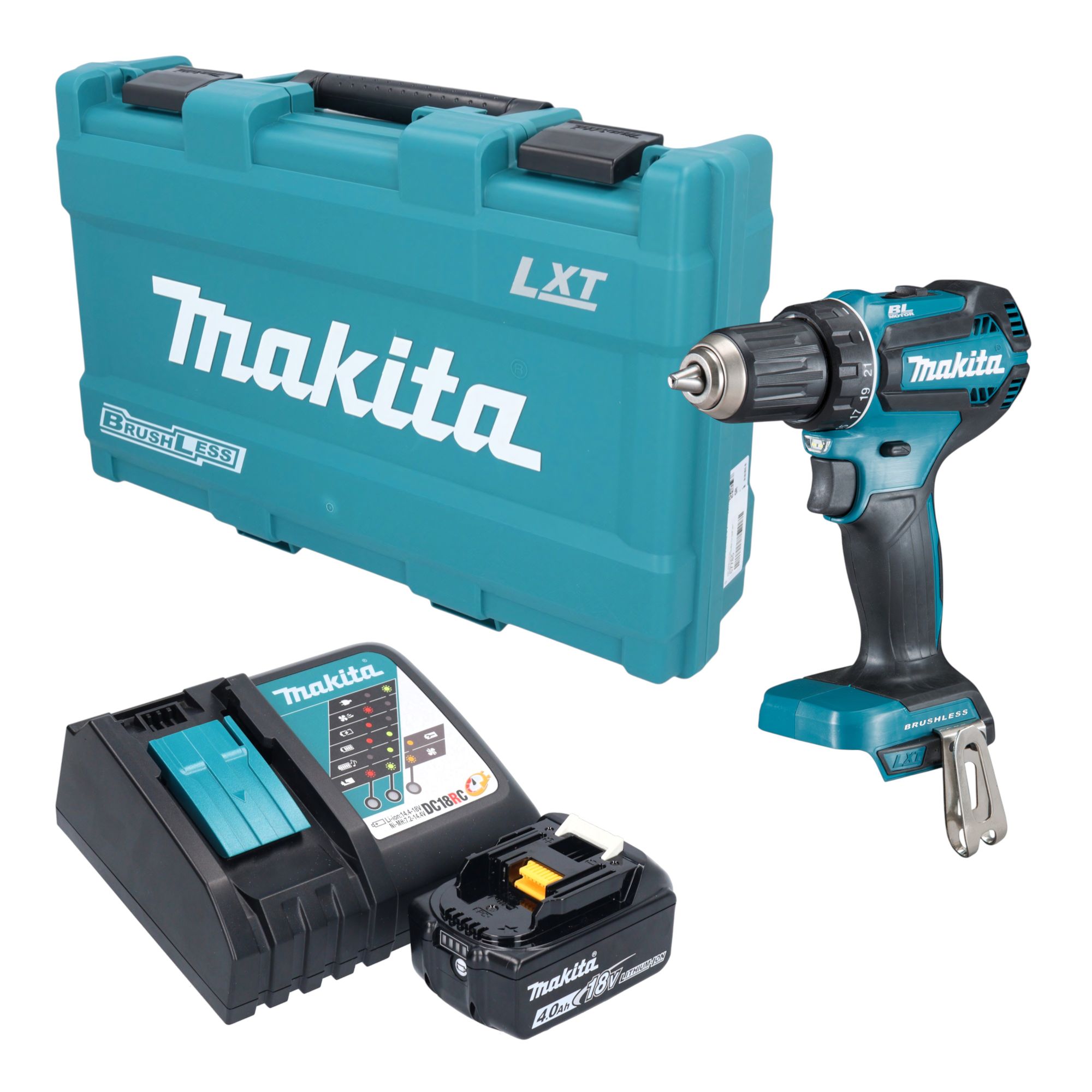 Makita DDF 485 RM1K Akku Bohrschrauber 18 V 50 Nm Brushless 1x Akku 4 0 Ah Ladegeraet Koffer 0 - toolbrothers