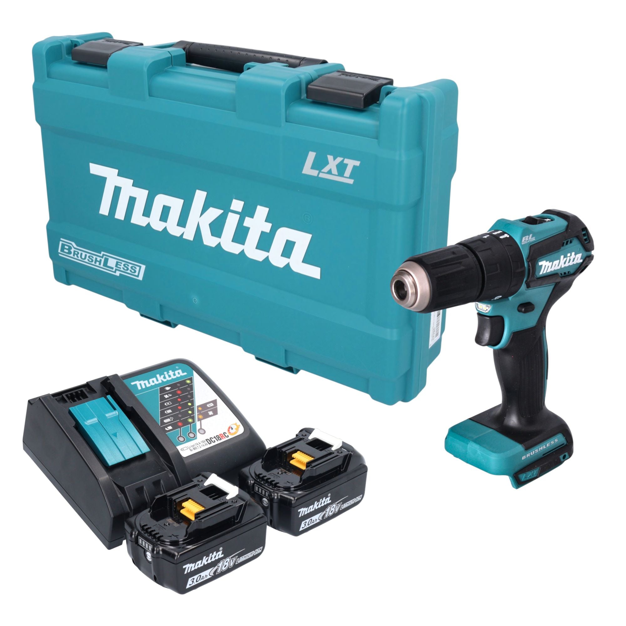 Makita DHP 483 RFK Akku Schlagbohrschrauber 18 V 40 Nm Brushless 2x Akku 3 0 Ah Ladegeraet Koffer 0 - toolbrothers