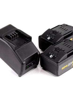 REMS Akku Set Power Pack 21,6V (22V max) mit 2x Akku 5,0Ah + Ladegerät 90W ( 571591 ) - Toolbrothers