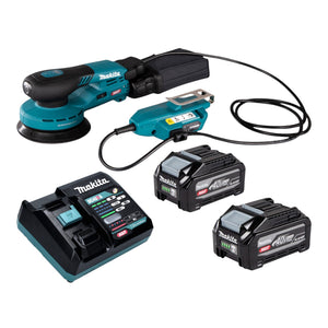 Makita BO 001 CGU201 Akku Exzenterschleifer 40 V max. 125 mm 5,0 mm Hub Brushless + 2x Akku 4,0 Ah + Ladegerät