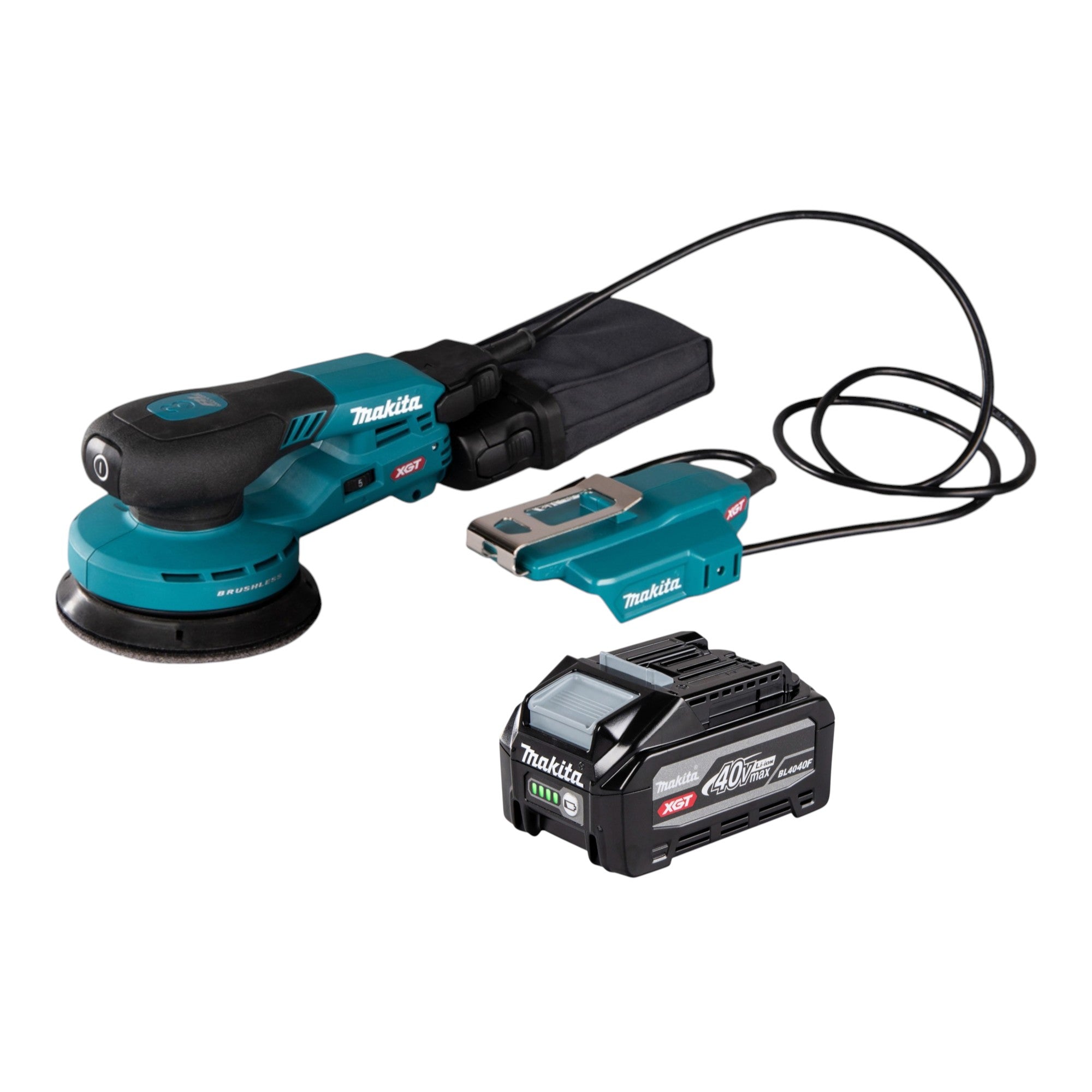 Makita BO 003 CGU1 Akku Exzenterschleifer 40 V max 125 mm 3 0 mm Hub Brushless 1x Akku 4 0 Ah ohne Ladegeraet 0 - toolbrothers