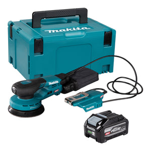 Makita BO 003 CGU101 Akku Exzenterschleifer 40 V max. 125 mm 3,0 mm Hub Brushless + 1x Akku 4,0 Ah + Makpac - ohne Ladegerät