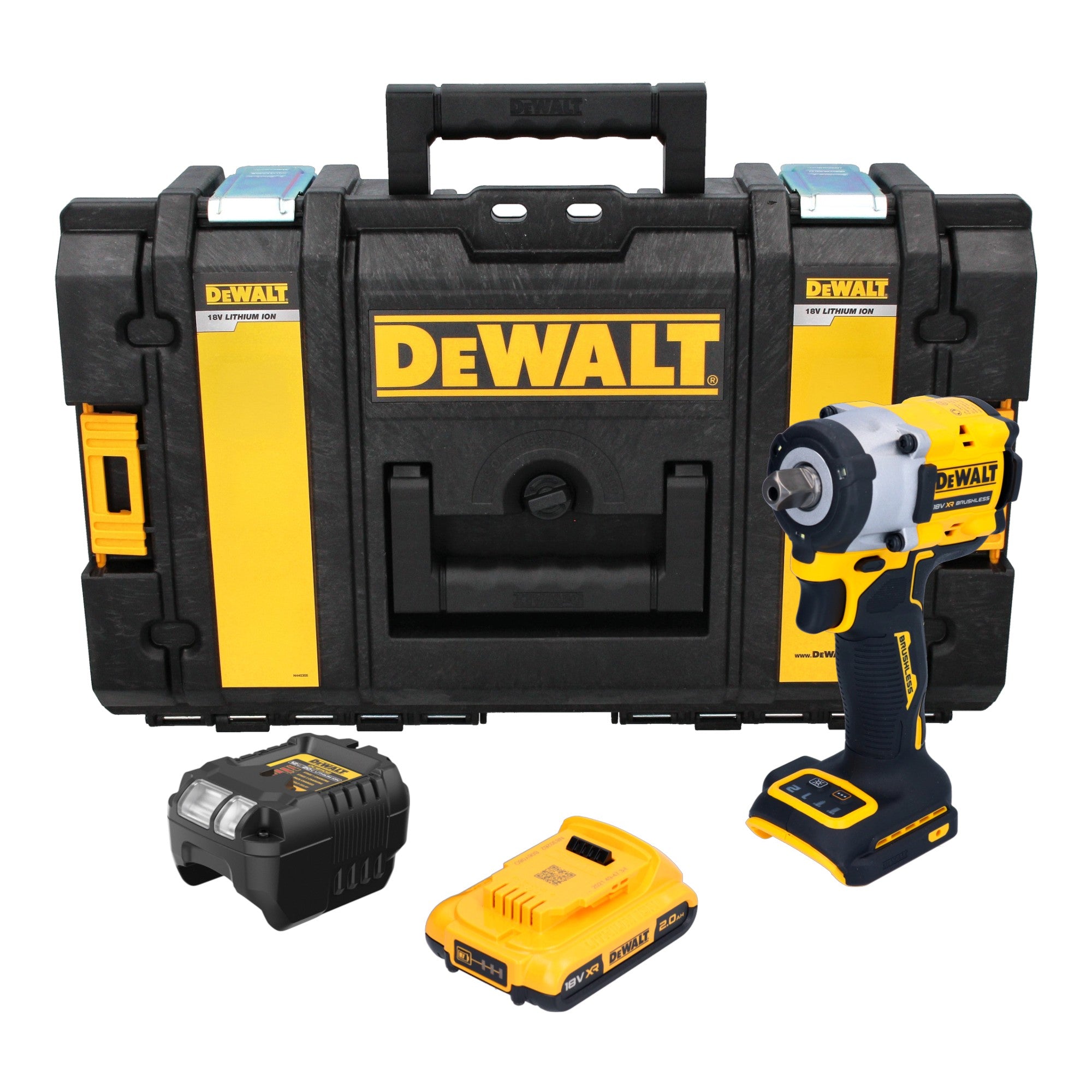 DeWalt DCF 922 D1 Akku Schlagschrauber 18 V 406 Nm 1 2 Brushless 1x Akku 2 0 Ah Ladegeraet Tough Box 0 - toolbrothers