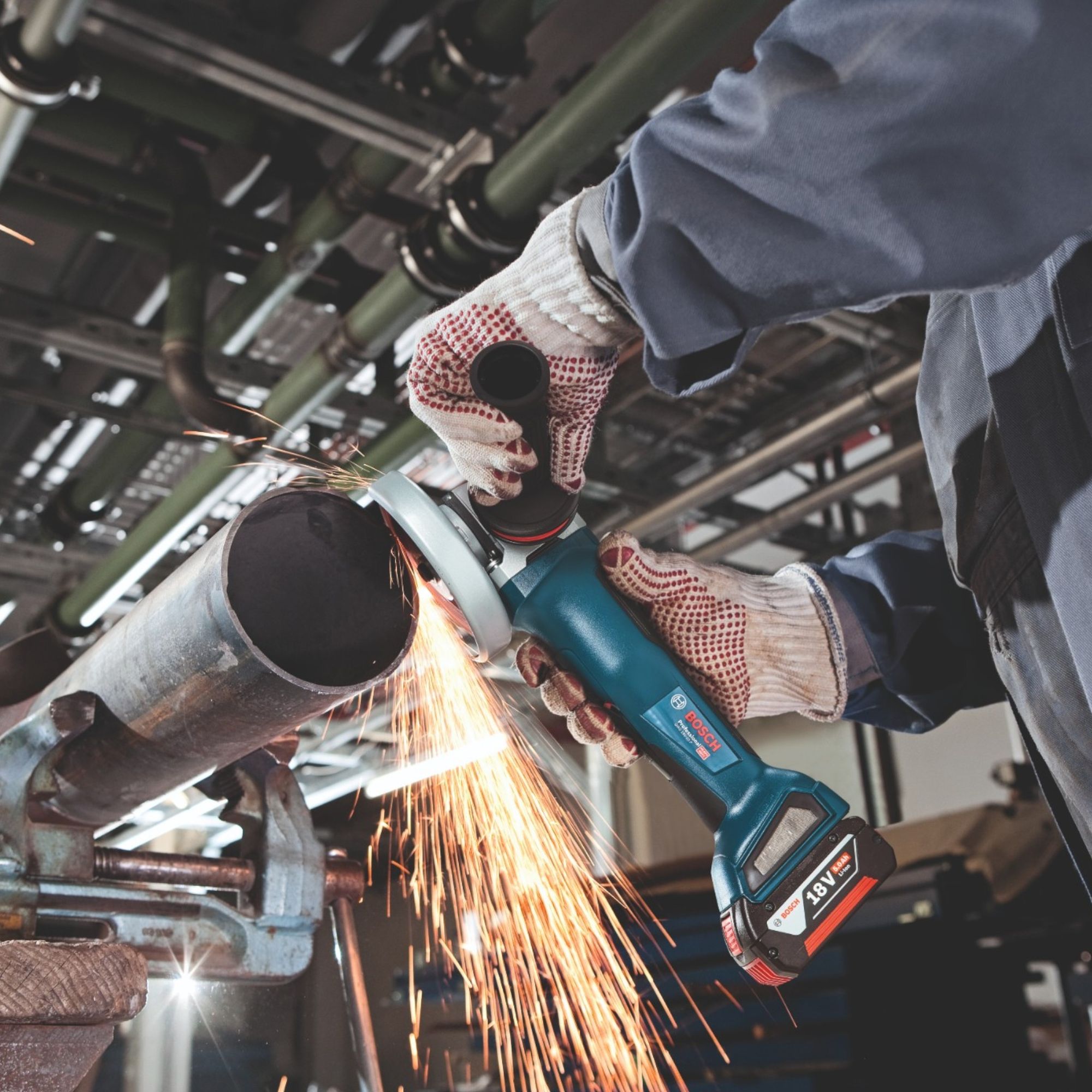Bosch GWX 18V 10 P Professional Akku Winkelschleifer 18 V 125 mm X LOCK Brushless 2x Akku 4 0 Ah Ladegeraet L Boxx 4 - toolbrothers