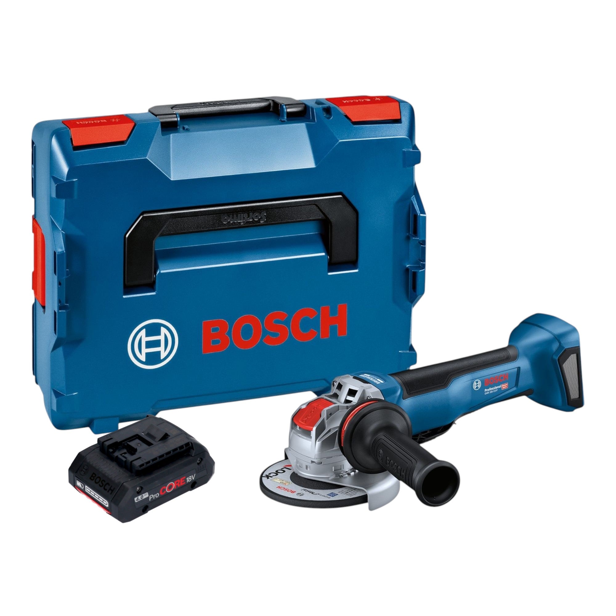Bosch GWX 18V 10 P Professional Akku Winkelschleifer 18 V 125 mm X LOCK Brushless 1x ProCORE Akku 4 0 Ah L Boxx ohne Ladegeraet 0 - toolbrothers