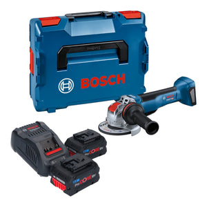 Bosch GWX 18V-10 P Professional Akku Winkelschleifer 18 V 125 mm X-LOCK Brushless + 2x ProCORE Akku 8,0 Ah + Ladegerät + L-Boxx
