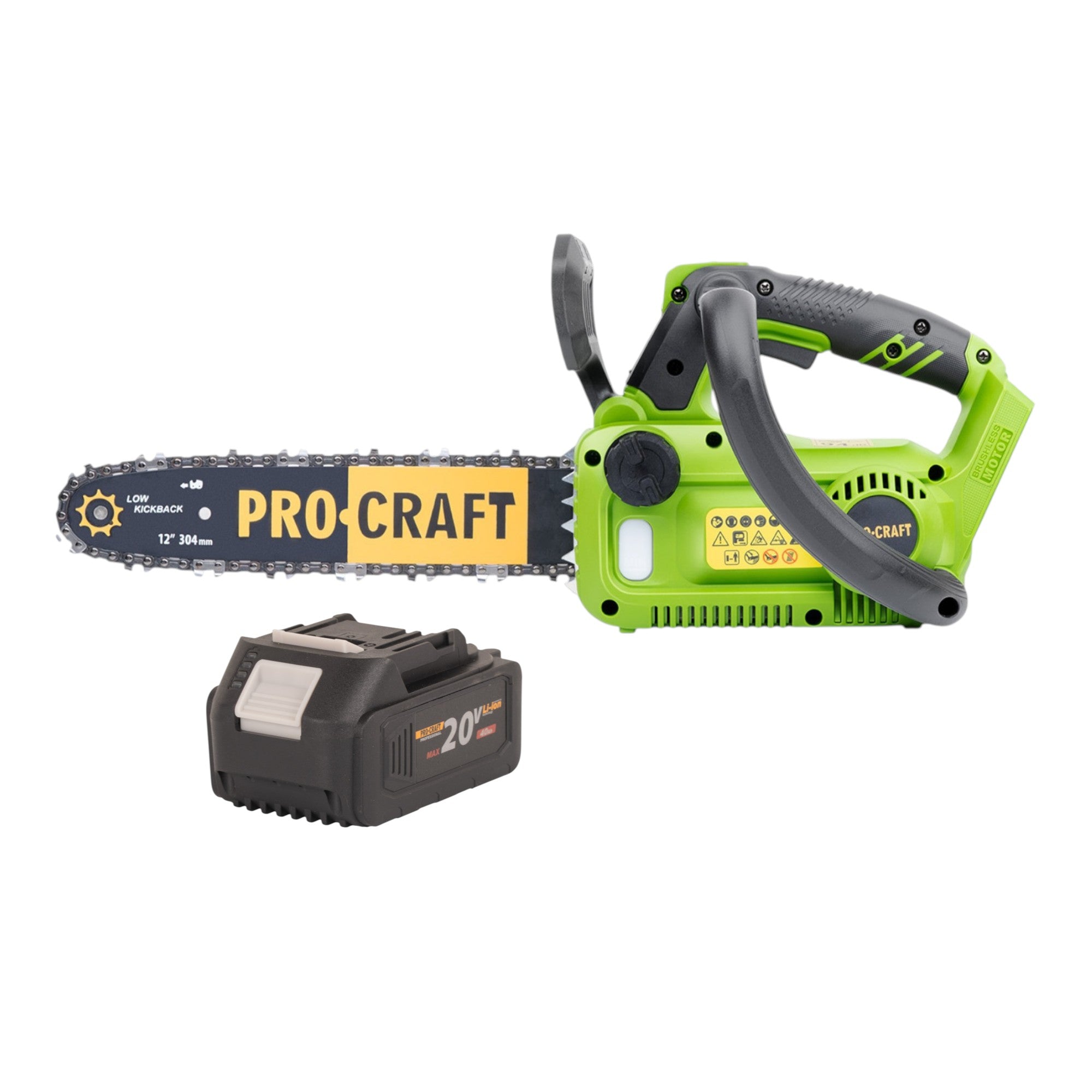 Procraft PKA42Libb Akku Kettensaege 20 V 304 mm Brushless 1x Akku 4 0 Ah ohne Ladegeraet 0 - toolbrothers