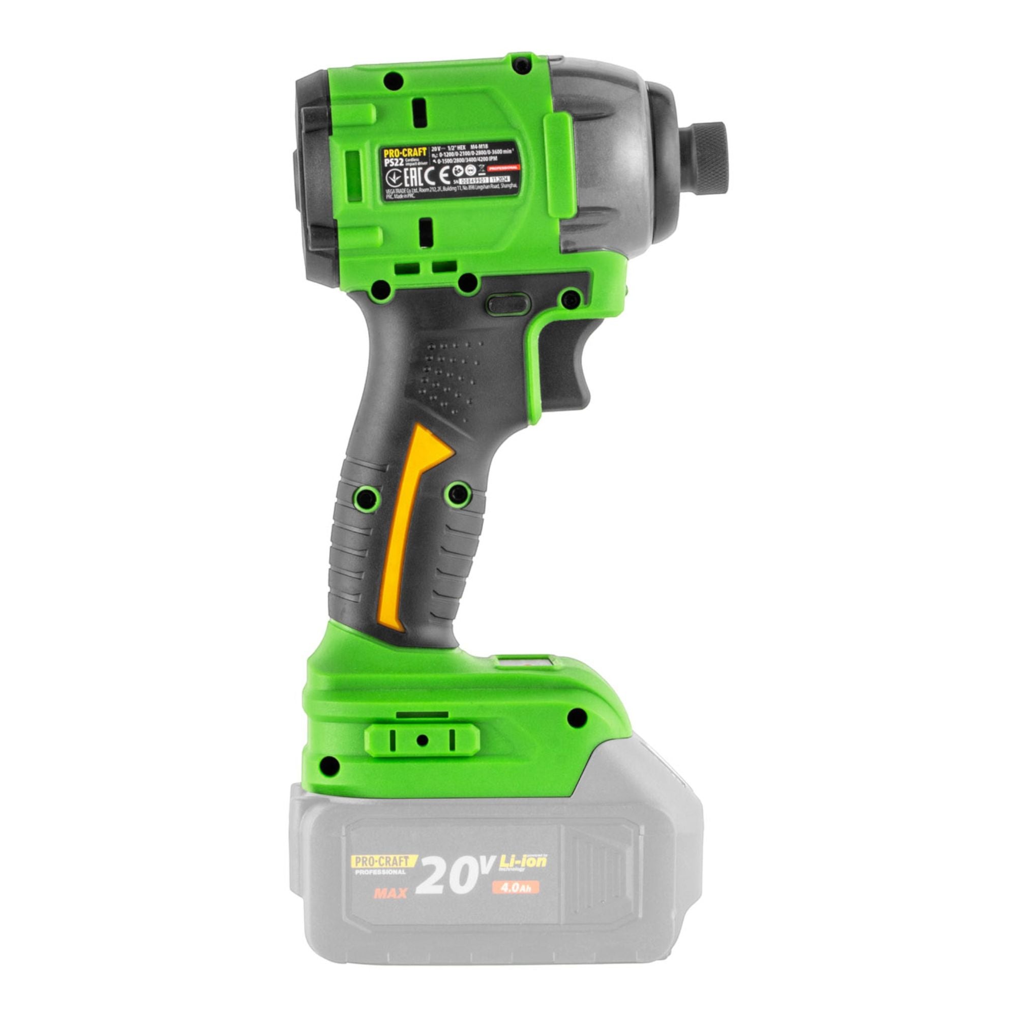 Procraft PS22bb Akku Schlagschrauber 20 V 230 Nm 1 4 Brushless 1x Akku 4 0 Ah ohne Ladegeraet 4 - toolbrothers