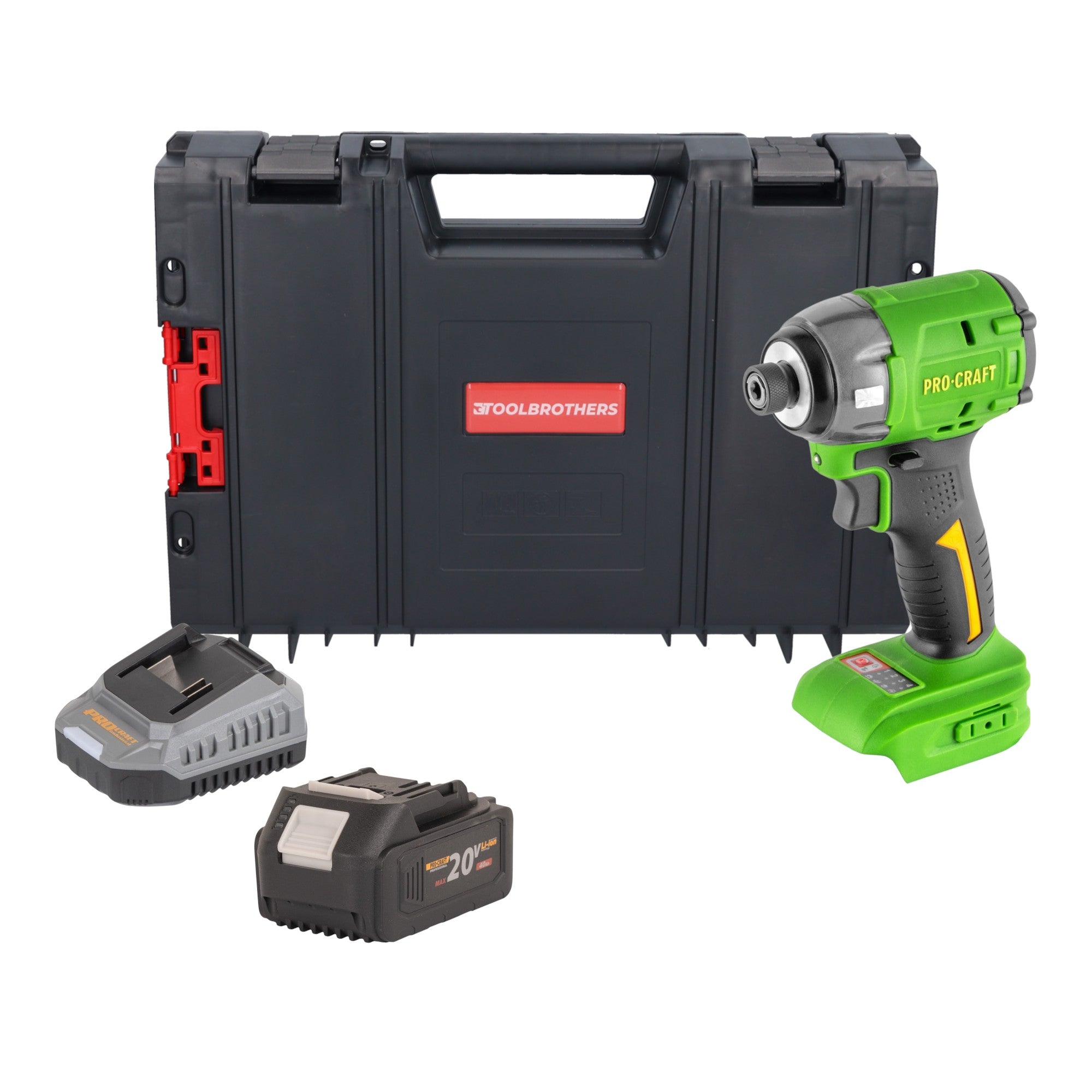 Procraft PS22bb Akku Schlagschrauber 20 V 230 Nm 1 4 Brushless 1x Akku 4 0 Ah Ladegeraet RHINO Toolcase 0 - toolbrothers