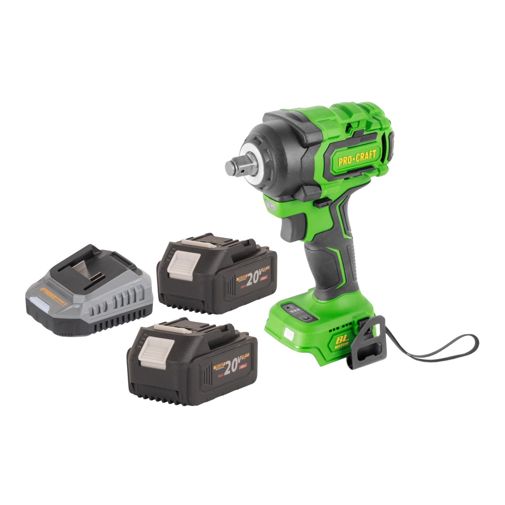 Procraft PWA18bb Akku Schlagschrauber 20 V 550 Nm 1 2 Brushless 2x Akku 4 0 Ah Ladegeraet 0 - toolbrothers