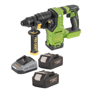 Procraft PHA30bb Akku Bohrhammer 20 V 2,8 J SDS plus Brushless + 2x Akku 4,0 Ah + Ladegerät